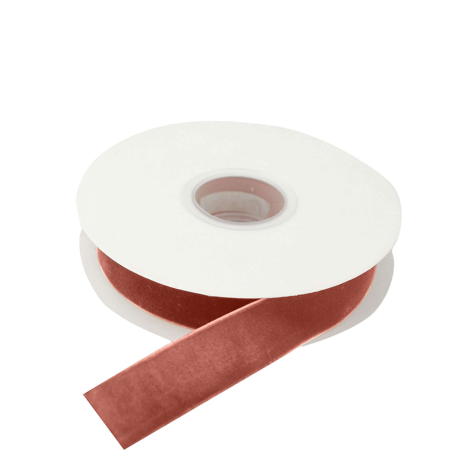 10 Yards Terracotta (Rust) 1 Velvet Single Faced Ribbon Spool, DIY Craft Supplies, Velvet and Nylon Ribbon Roll