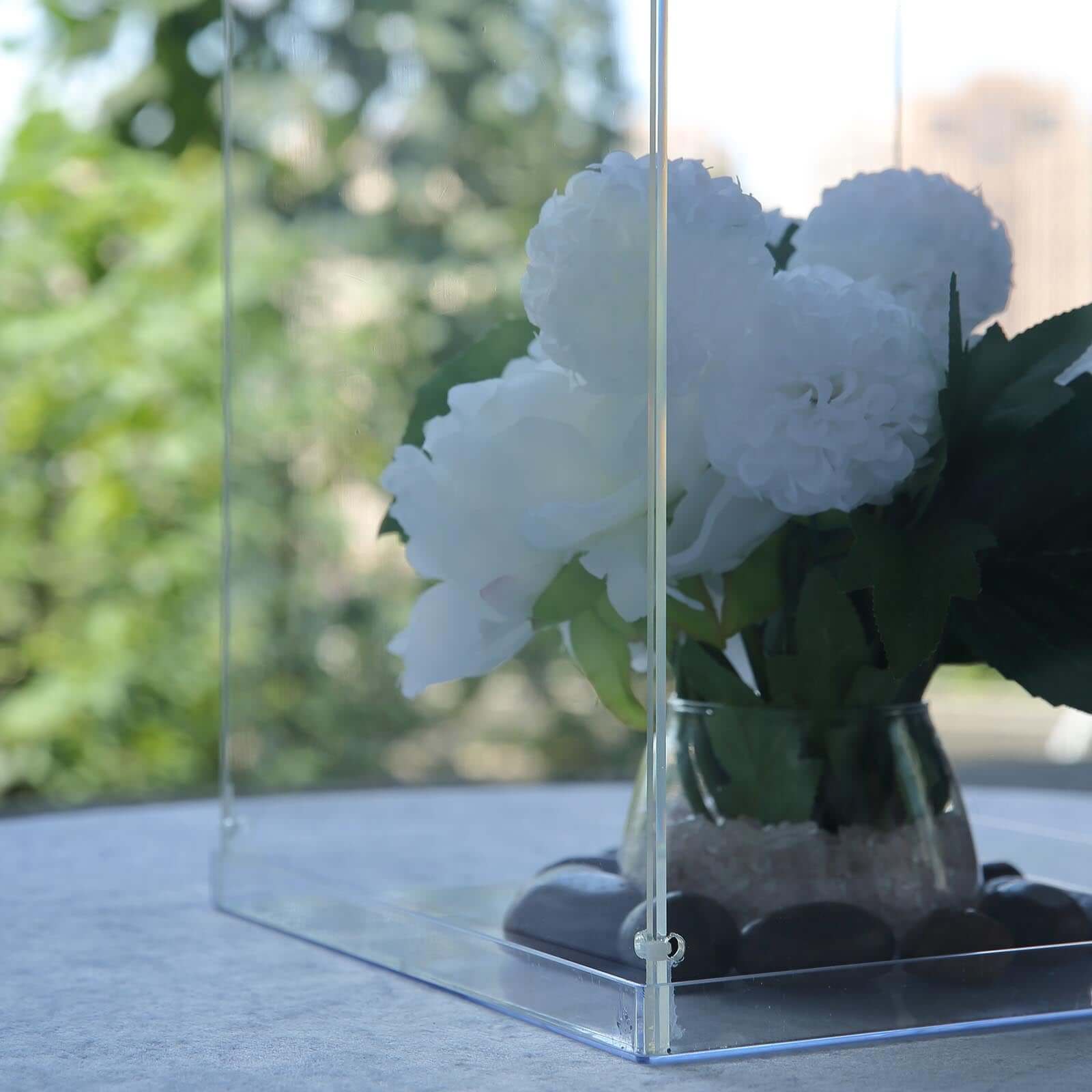 32 Clear Acrylic Display Box, Transparent Pedestal Riser with Interchangeable Lid and Base