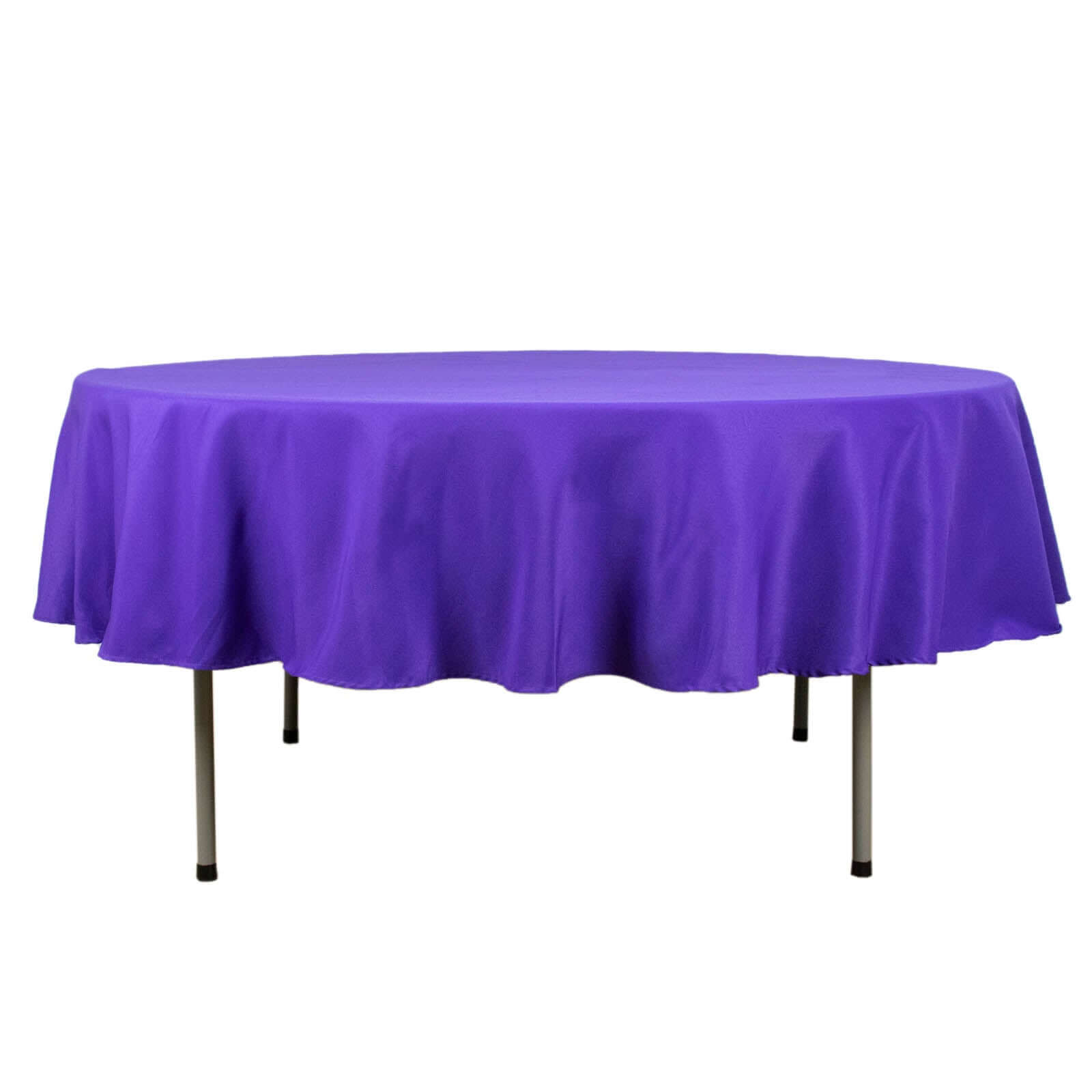 Premium Polyester 90 Round Tablecloth Purple - Stain and Wrinkle-Resistant Design with 220GSM Thickness Table Cover