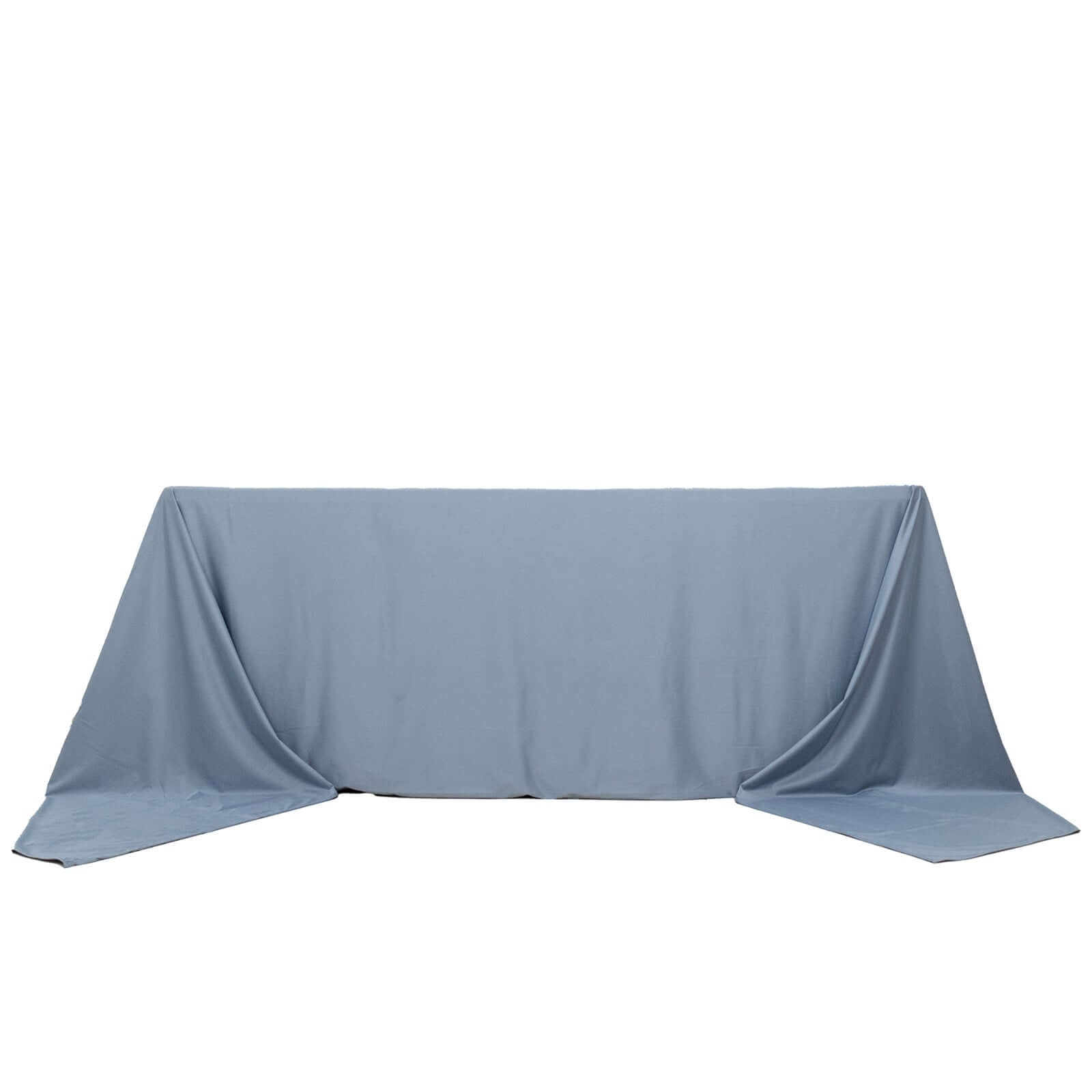 Premium Scuba Rectangular 90x156 Tablecloth Dusty Blue - Wrinkle Free, Stain Resistant & Seamless Table Cover