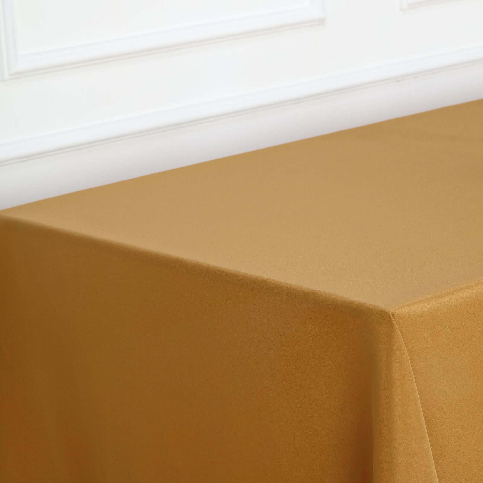 Polyester 60x126 Rectangle Tablecloth Gold - Wrinkle-Resistant Table Cover for Weddings & Parties