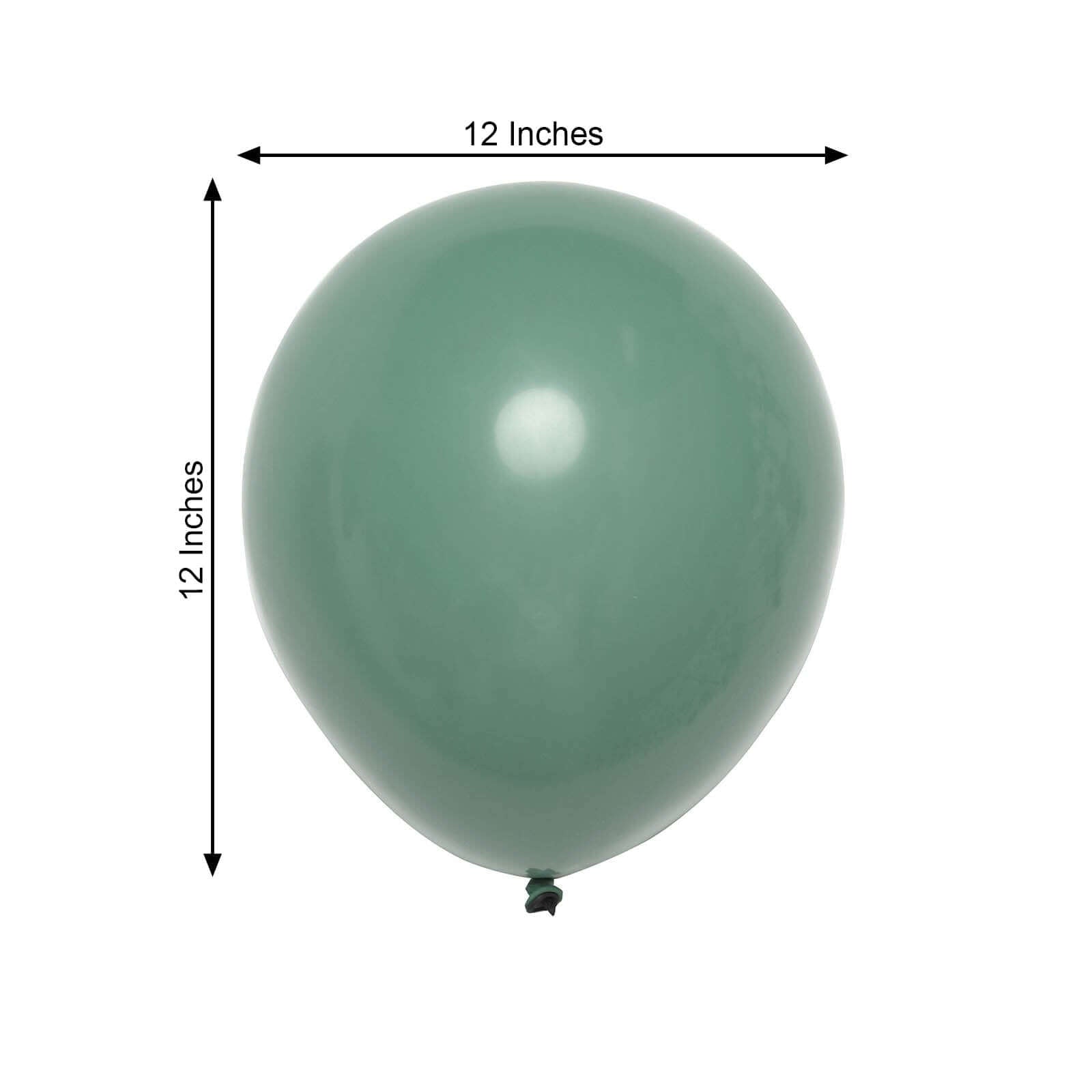 25 Pack 12 Olive Green Double Stuffed Prepacked Latex Balloons