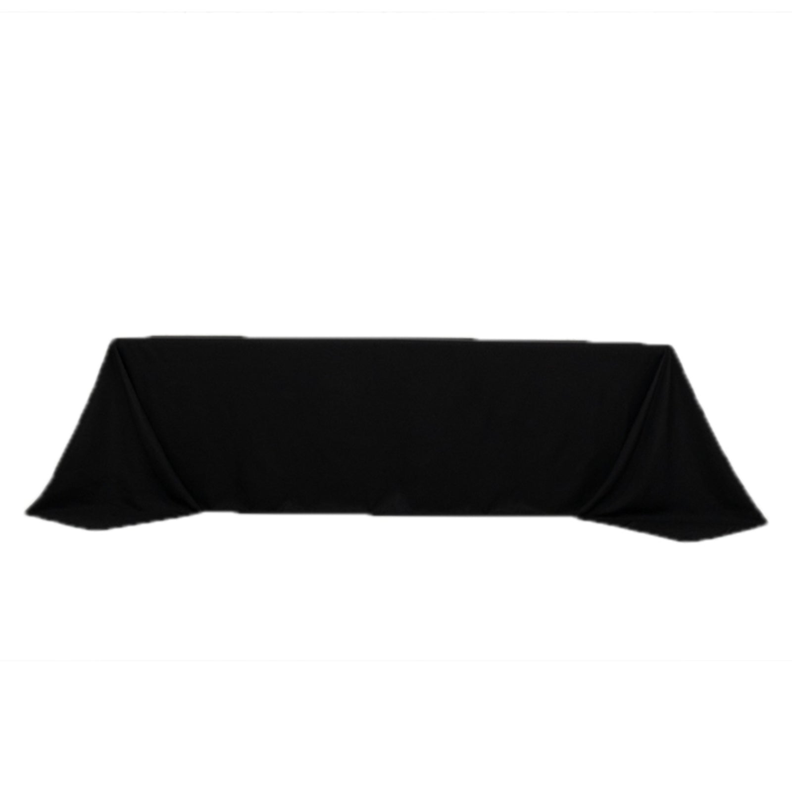 Fire Retardant Premium Polyester 90x156 Rectangular Tablecloth Black - High-Performance Seamless Table Cover
