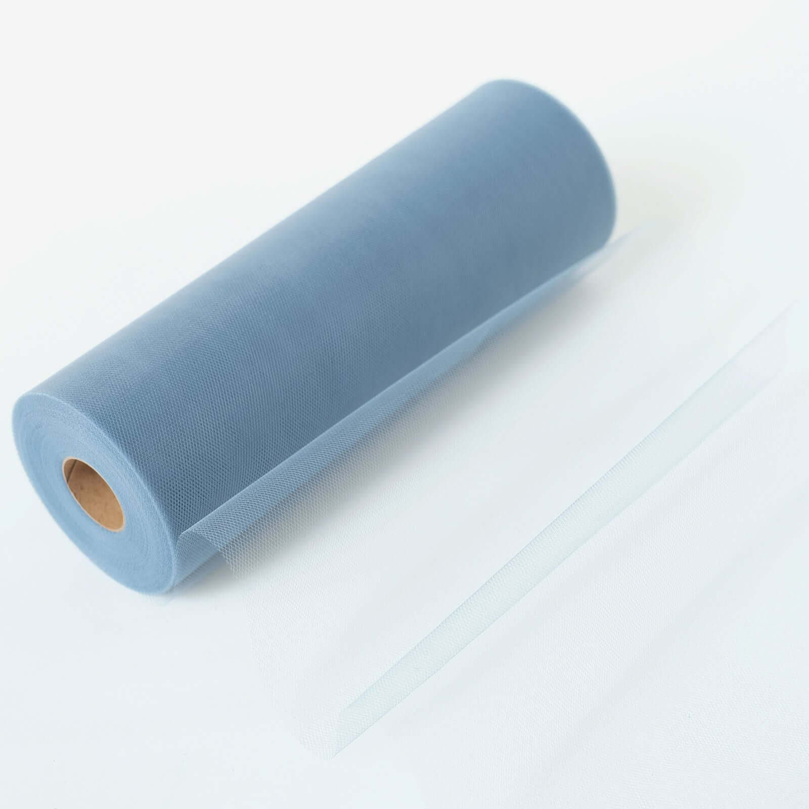 12x100 Yards Dusty Blue Tulle Fabric Bolt, Sheer Fabric Spool Roll For Crafts