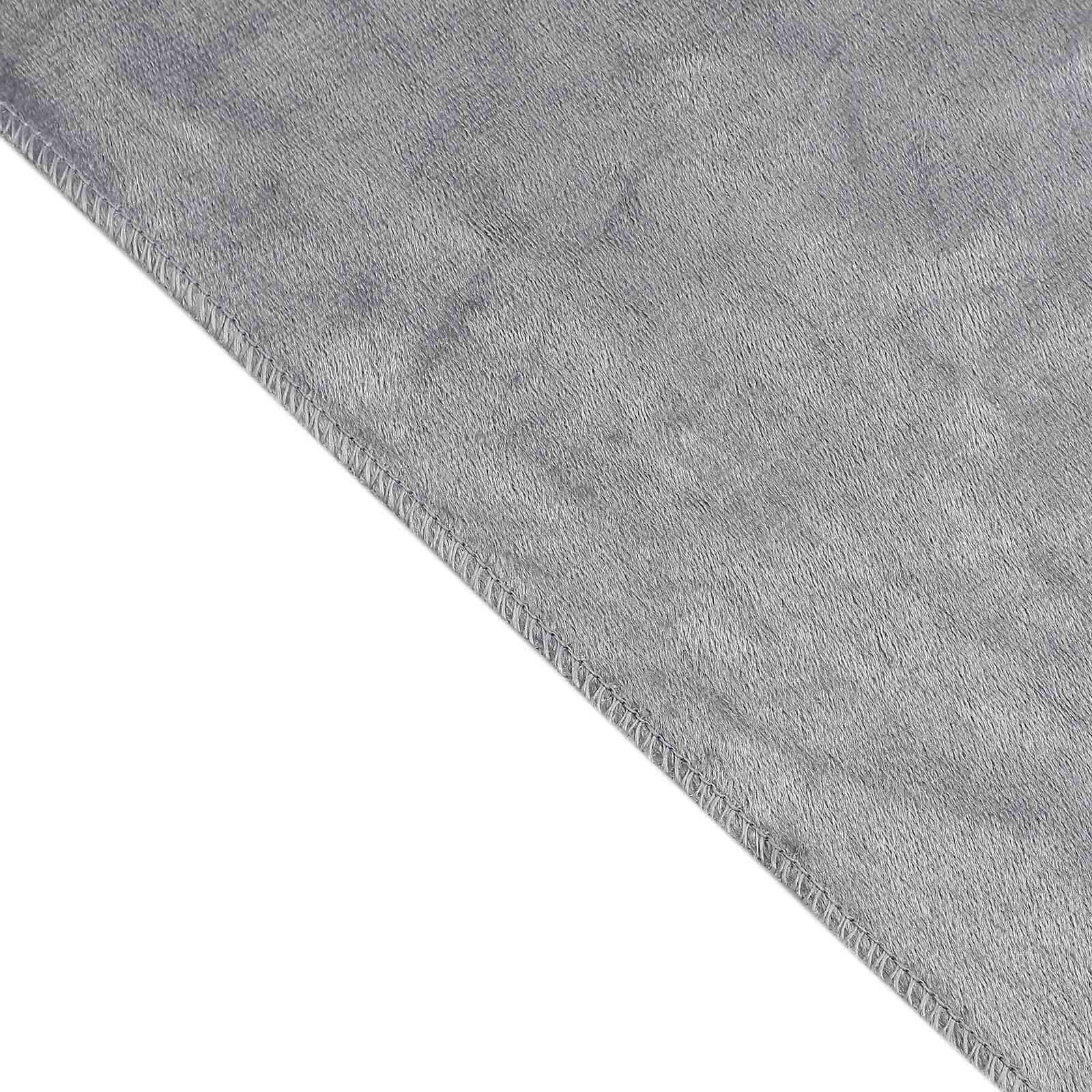 Premium Velvet 120 Round Tablecloth Silver - Reusable Soft & Seamless Table Cover