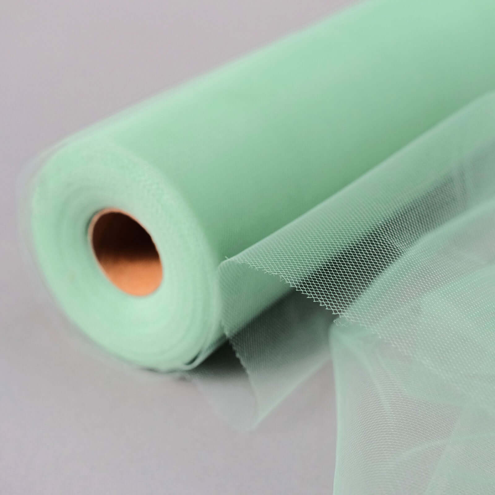18x100 Yards Sage Green Tulle Fabric Bolt, Sheer Fabric Spool Roll For Crafts