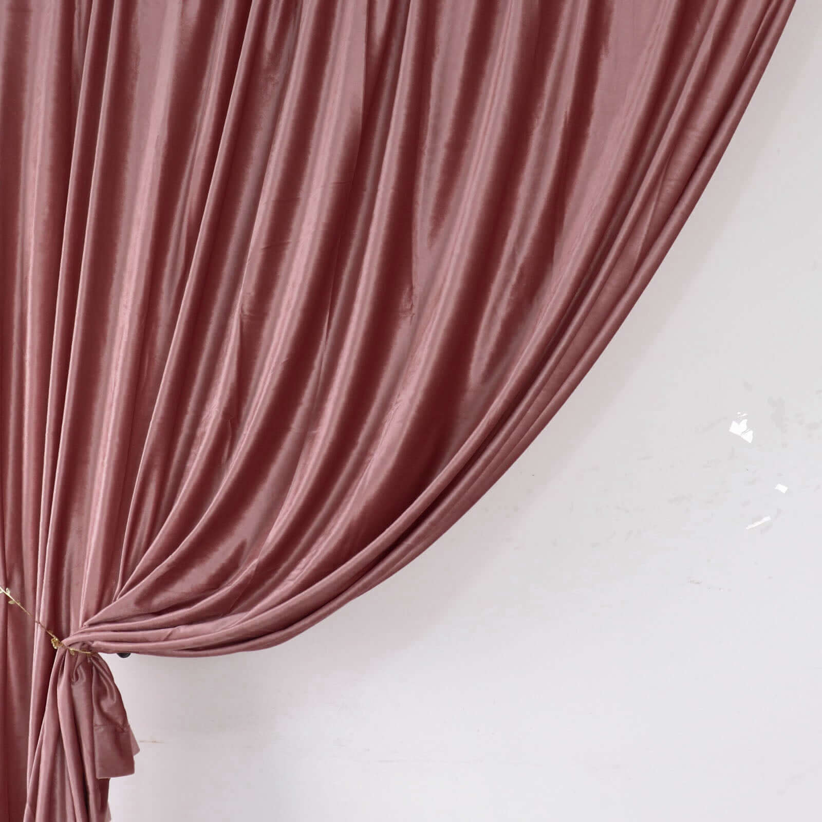 8ftx8ft Dusty Rose Premium Smooth Velvet Event Curtain Drapes, Privacy Backdrop Event Panel with Rod Pocket