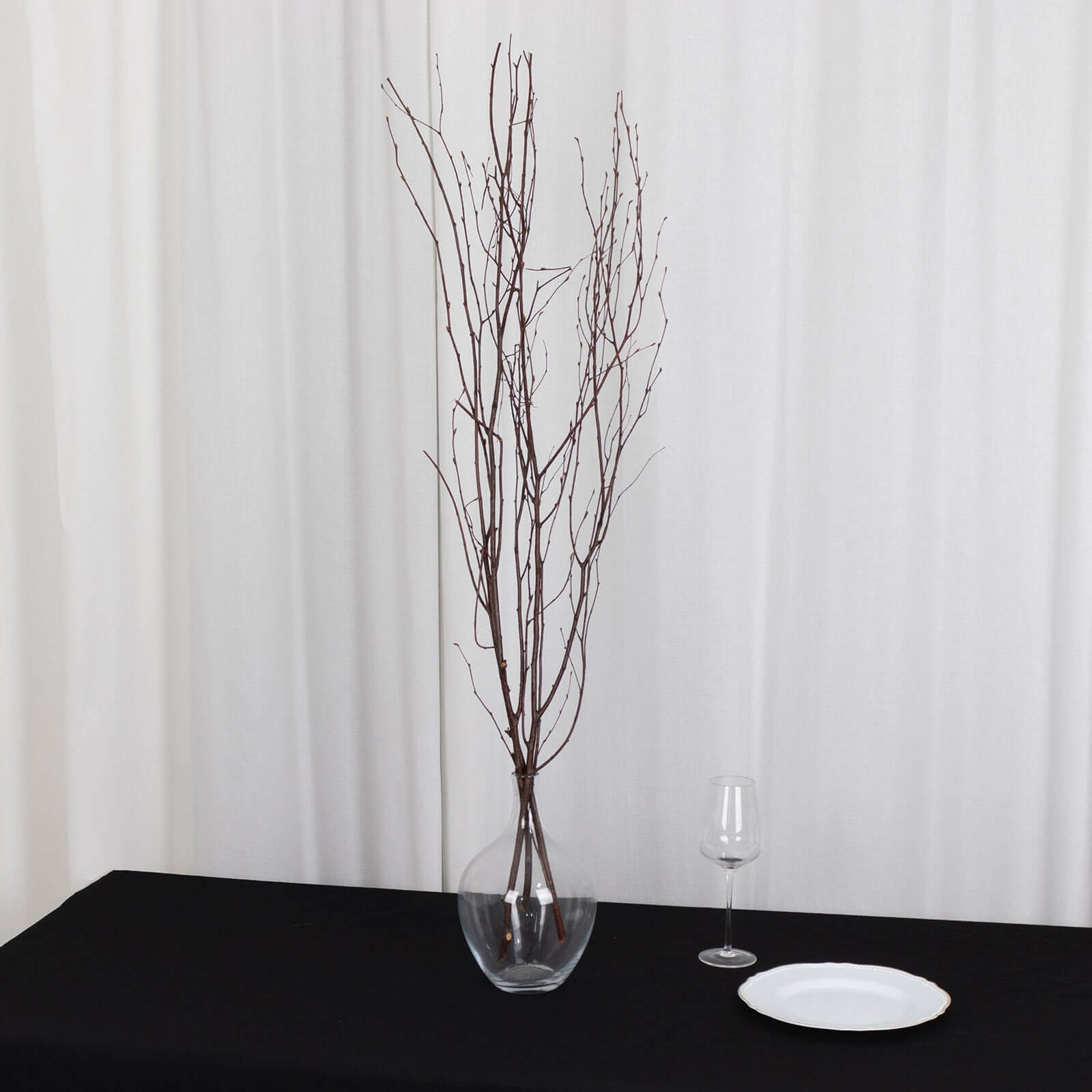 6-Pack Natural Birch Tree Branches 46 Natural - Versatile Extra Long Decorative Dried Willow Twigs Sticks for Vase Centerpiece Wedding Decor