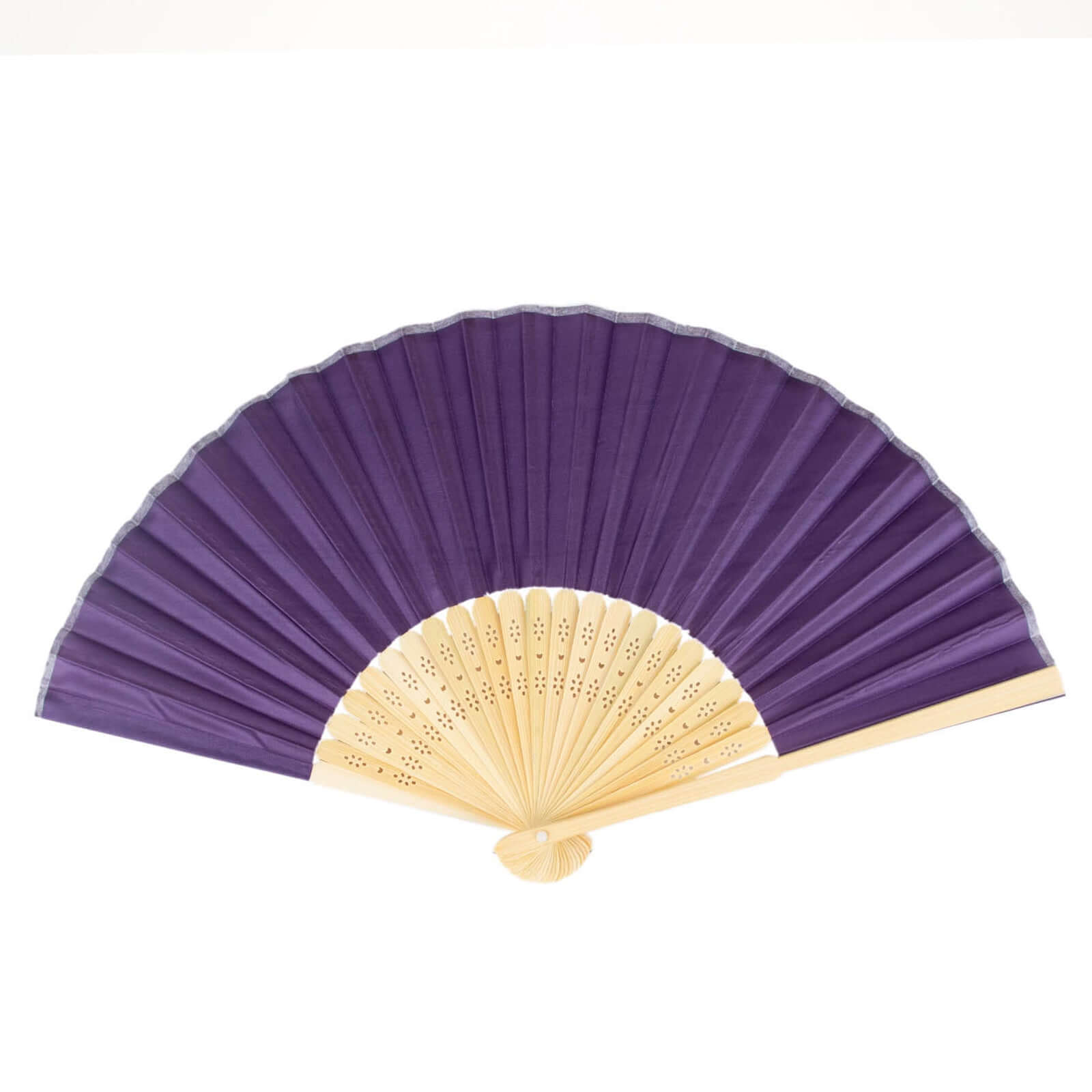 5 Pack Purple Asian Silk Folding Fans Party Favors, Oriental Folding Fan Favors