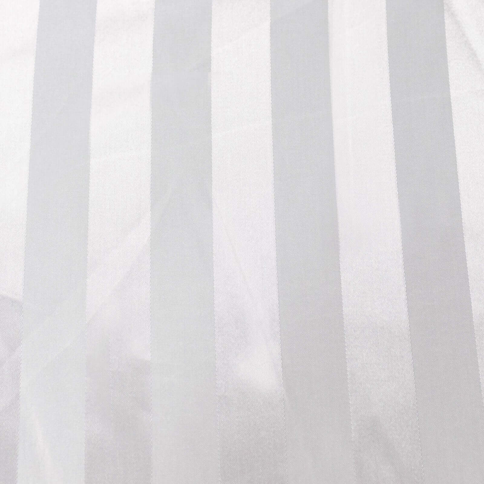 Satin 12x108 Table Runner Silver Stripe - Stripe Table Decor