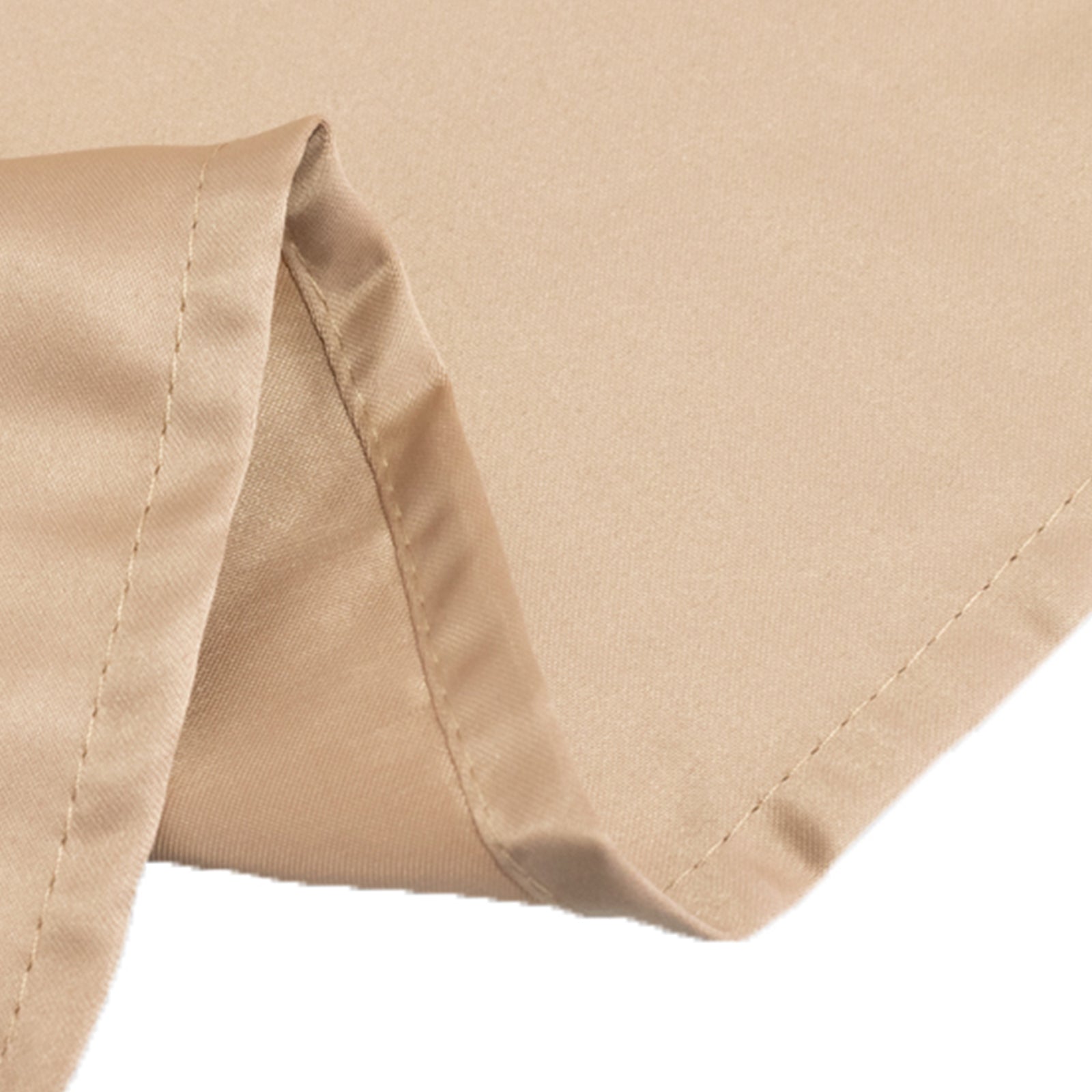 Lamour Satin 120 Round Tablecloth Nude - Seamless Table Cover with Soft Tempered Sheen