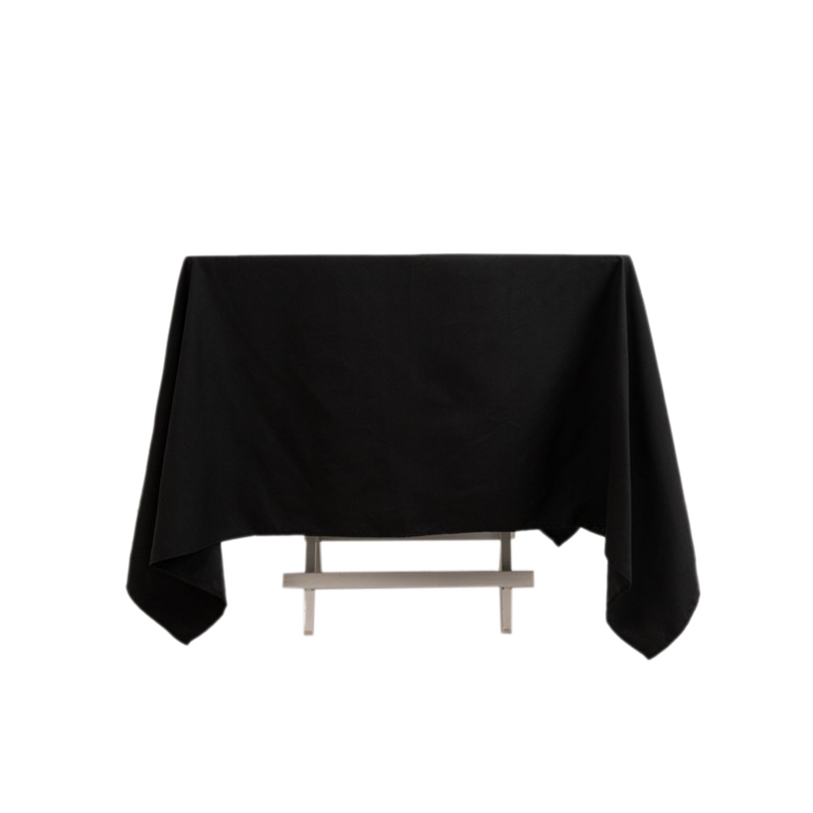 Cotton Blend 70x70 Square Tablecloth Black - Wrinkle-Resistant Fabric Table Cover