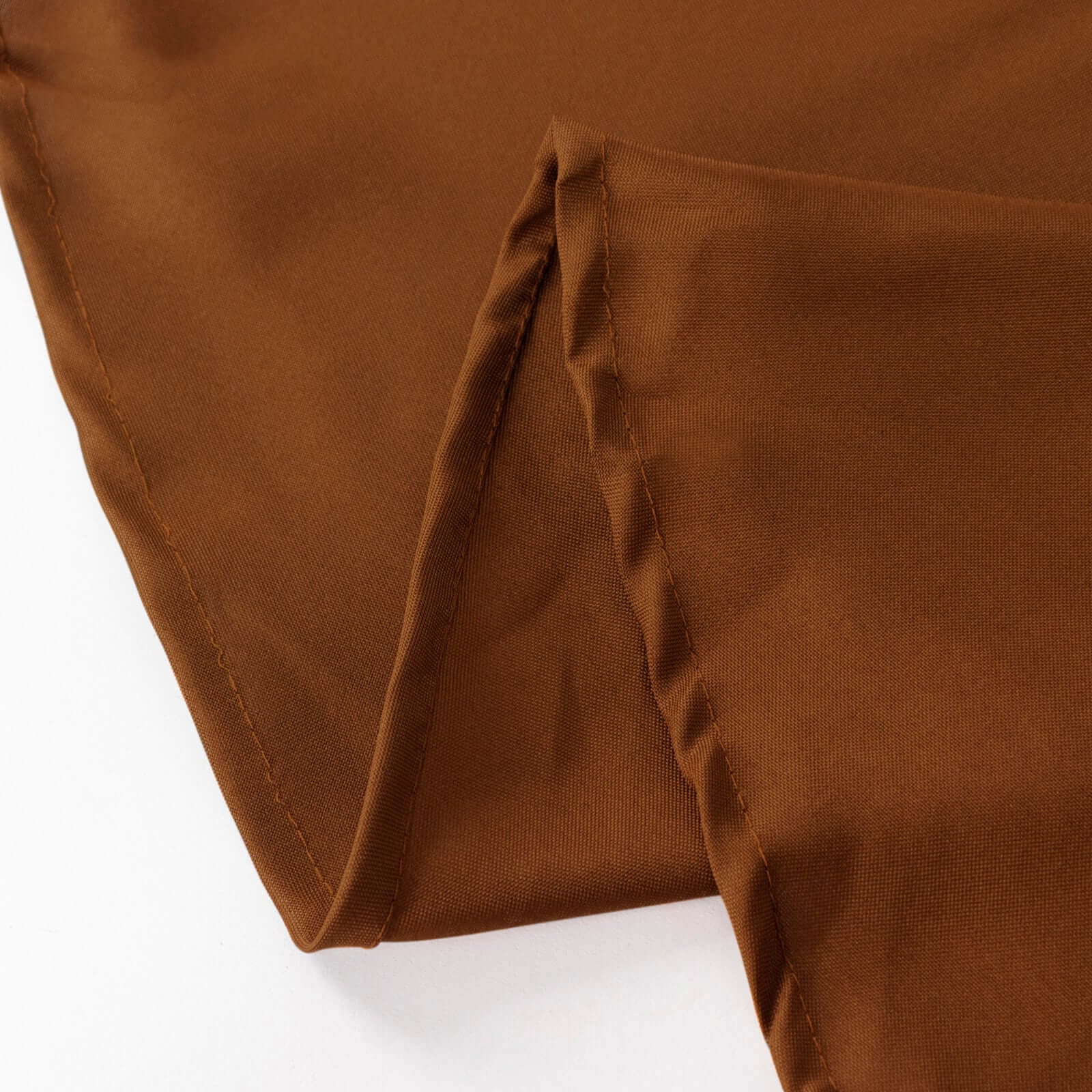 Polyester 108 Round Tablecloth Cinnamon Brown - Wrinkle-Resistant Table Cover