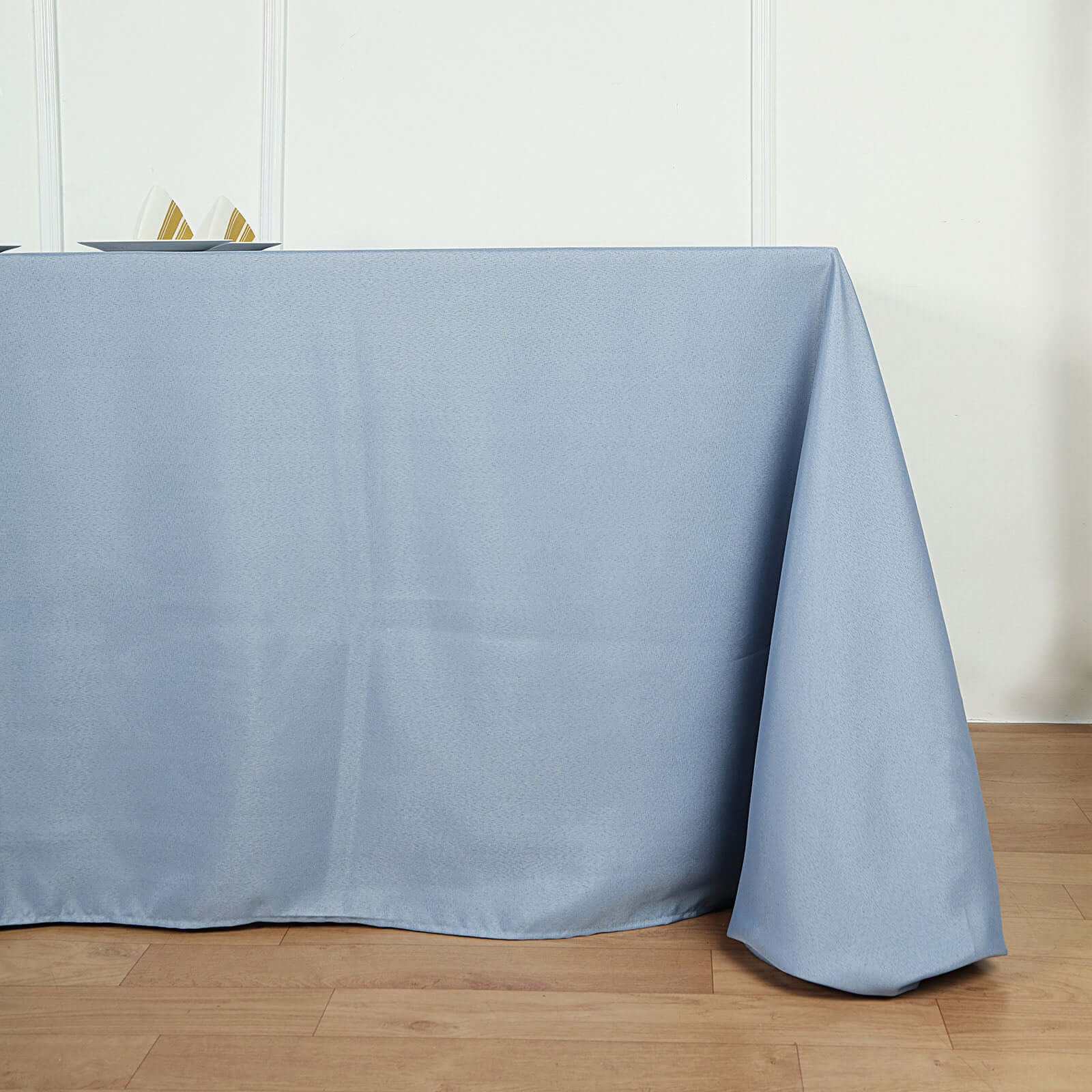 Polyester 90x156 Rectangle Tablecloth Dusty Blue - Seamless Wrinkle-Resistant Table Cover