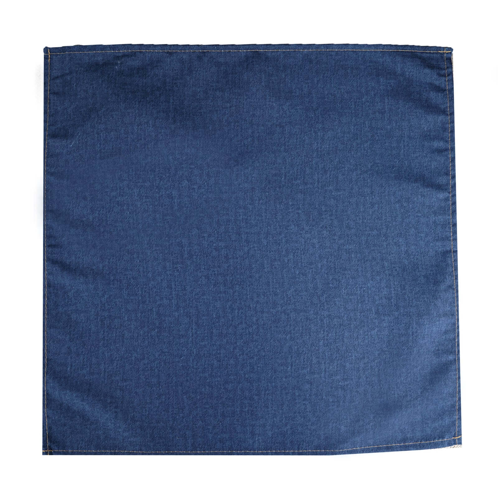 5 Pack Polyester 17x17 Napkins Navy Blue Faux Denim Style Dinner Napkins for Casual Gatherings & Themed Events