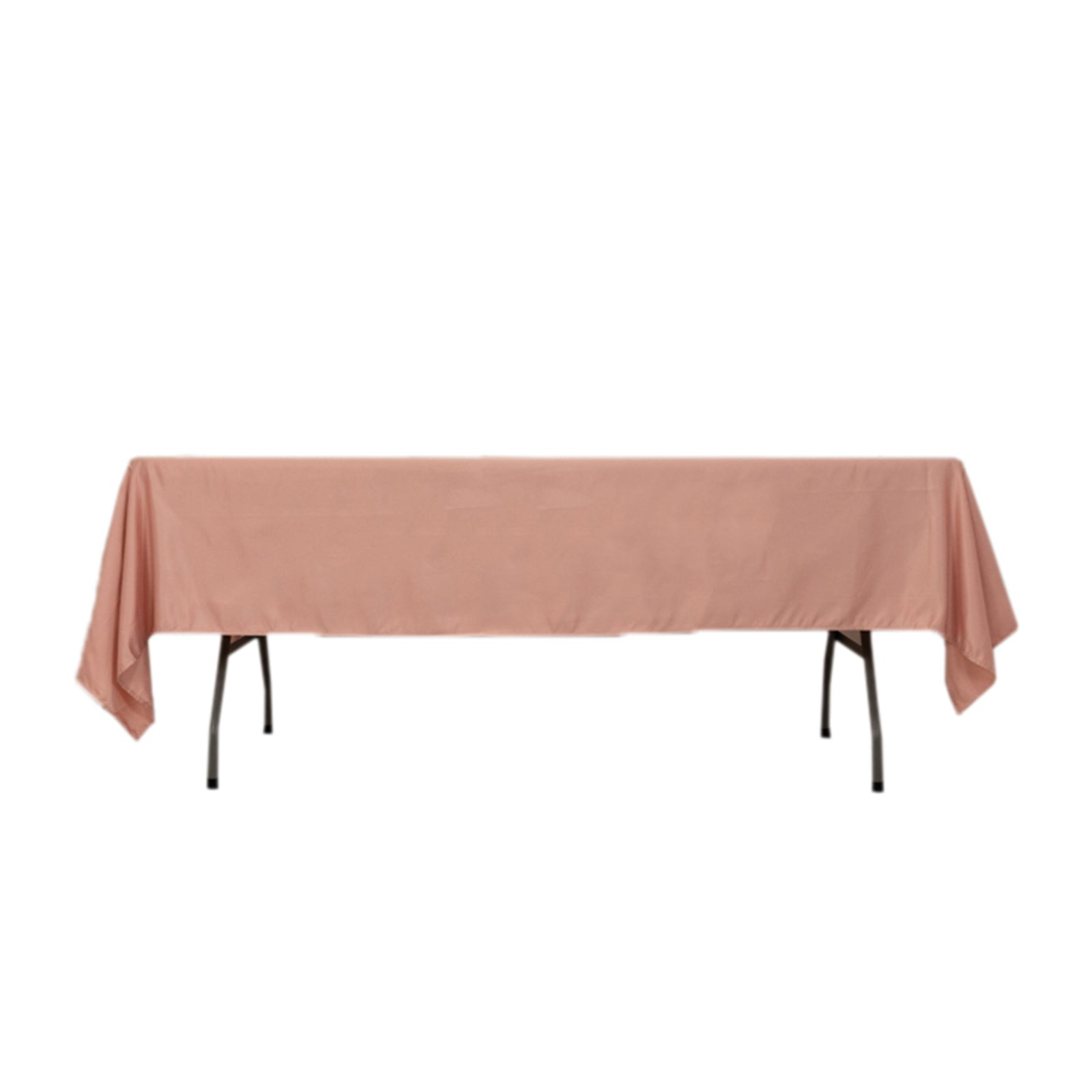 Lamour Satin 60x102 Rectangle Tablecloth Dusty Rose - Durable & Silky Soft Feel Table Cover