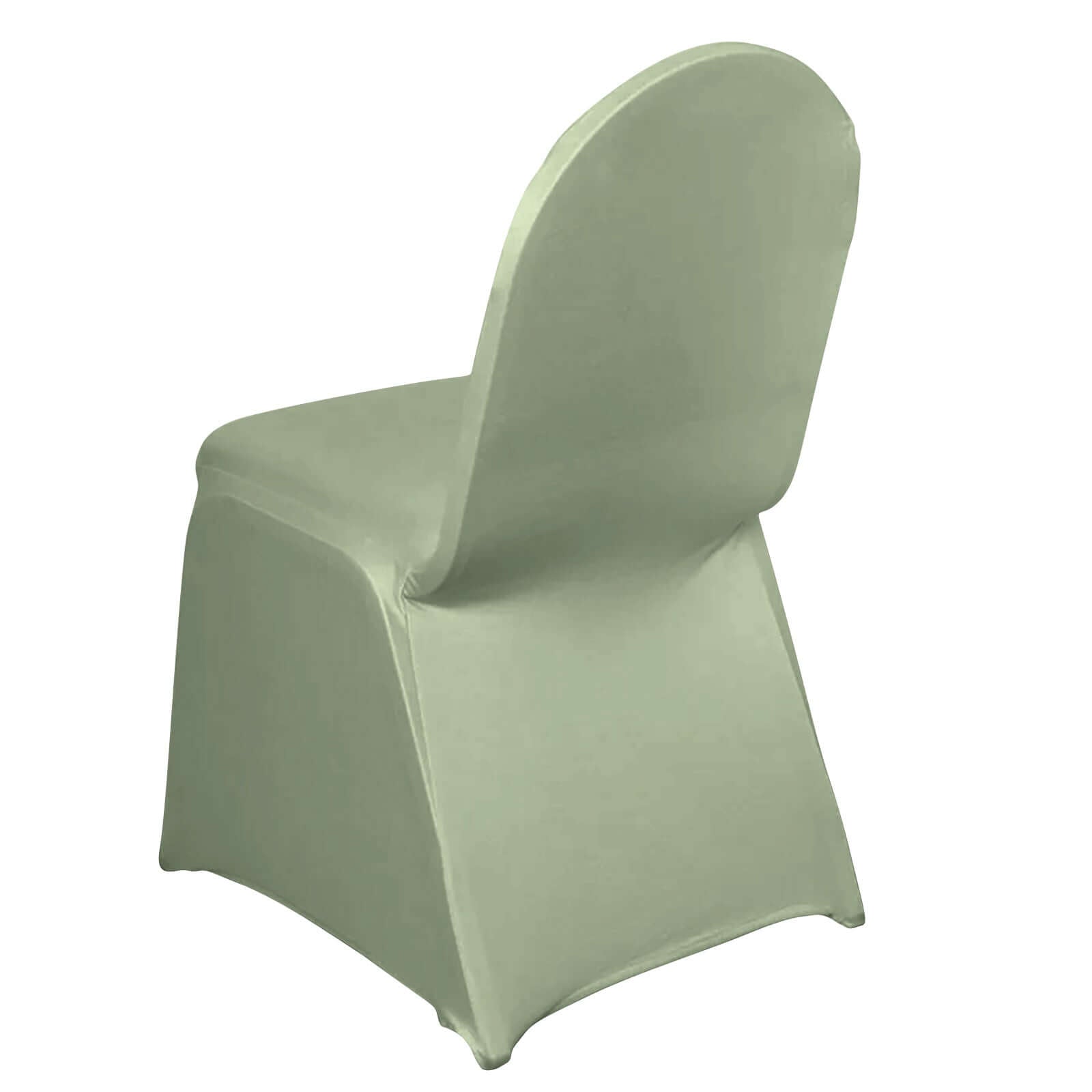 Spandex Chair Cover for Banquet Chairs Dusty Sage Green - Stretch 160GSM Fabric with Slip-On Slipcover