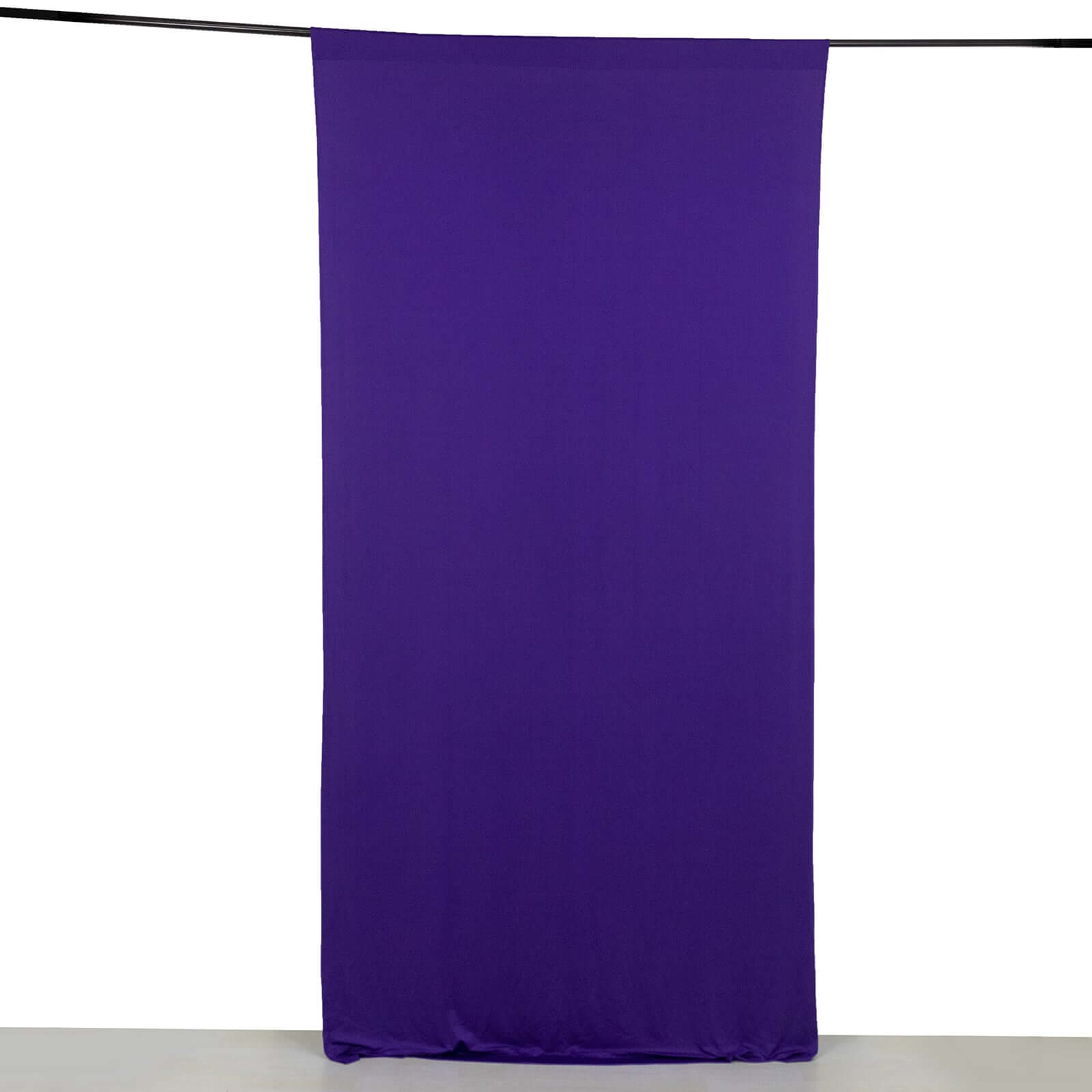 Purple 4-Way Stretch Spandex Event Curtain Drapes, Wrinkle Free Backdrop Event Panel with Rod Pockets - 5ftx10ft