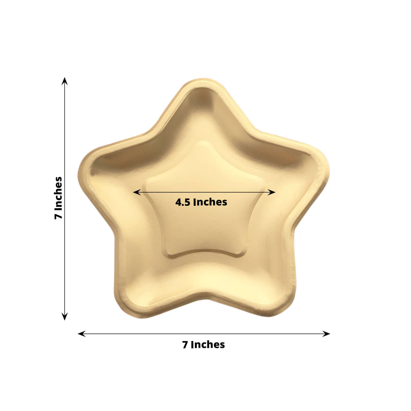 25-Pack Paper Star Shaped Dessert Plates in Matte Gold - Eco-friendly Disposable 300GSM Salad Appetizer Plates for Festive Occasions 7