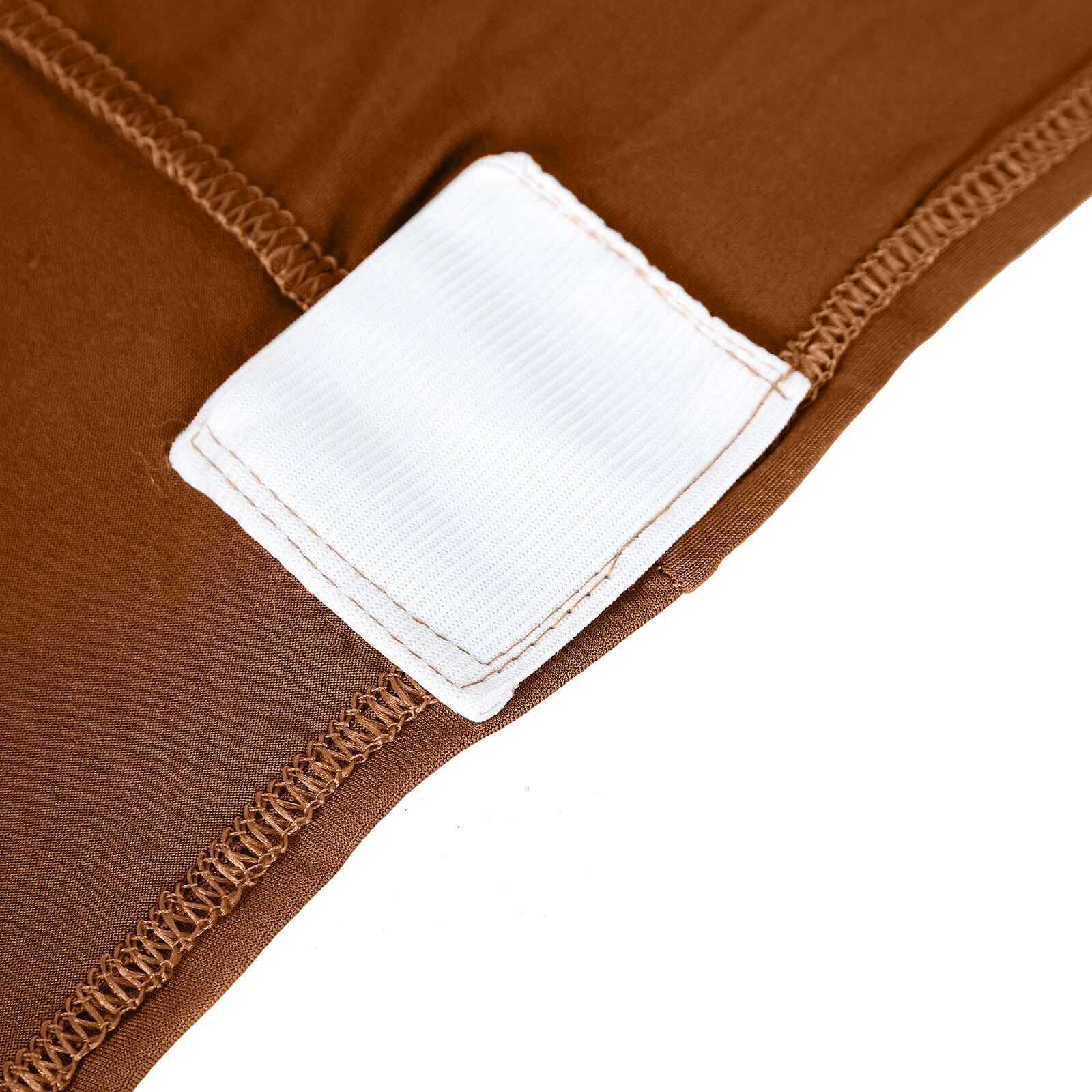 Stretch Spandex 6ft Rectangle Tablecloth Cinnamon Brown - Durable Form-Fitting Table Cover