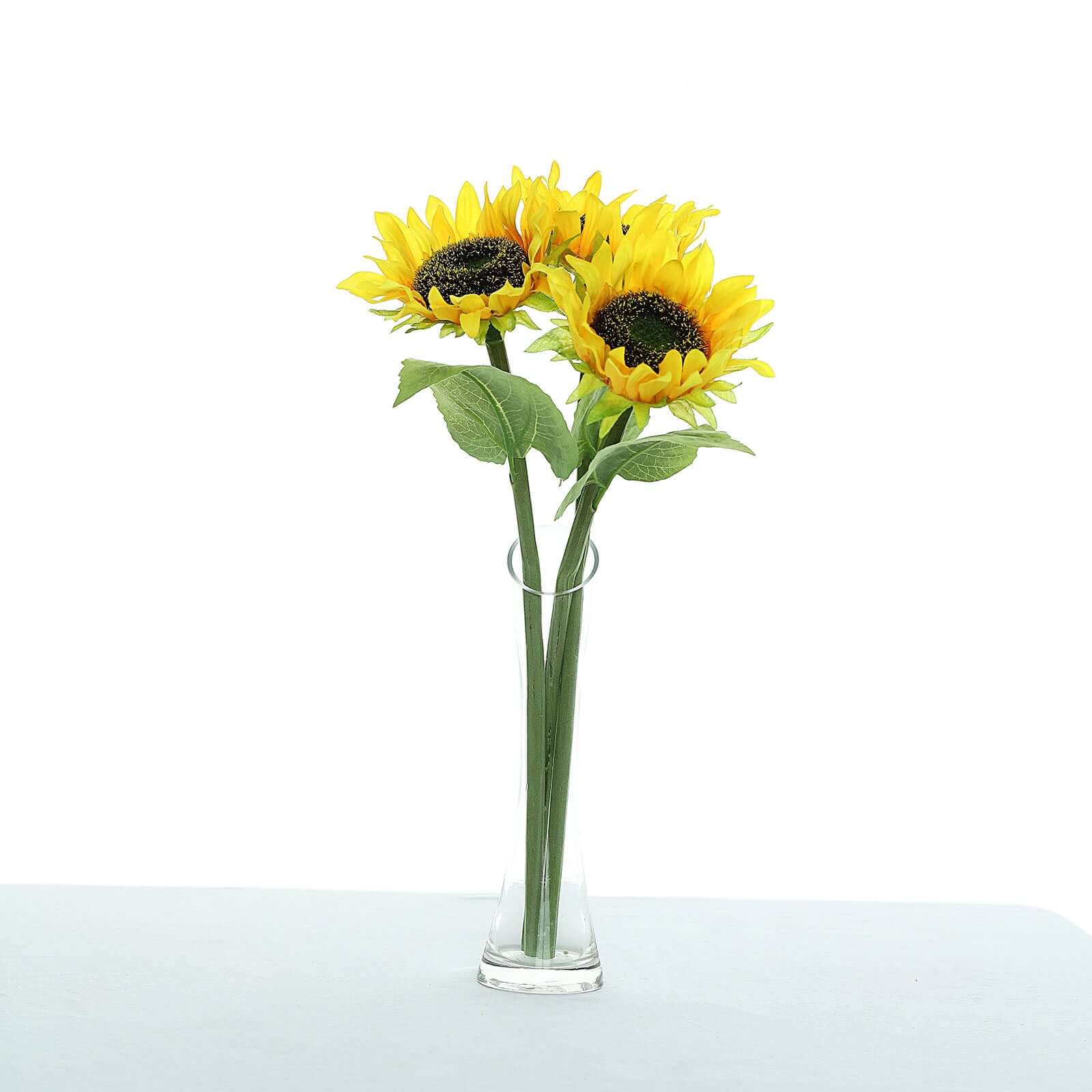 3 Stems 17 Yellow Artificial Silk Sunflower Flower Bouquet Branches