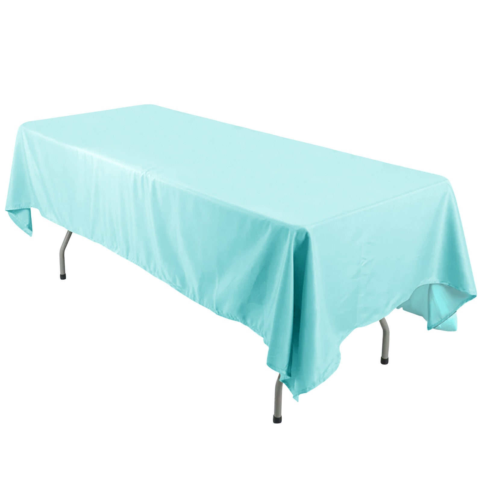 Polyester 60x126 Rectangle Tablecloth Light Blue - Wrinkle-Resistant Table Cover