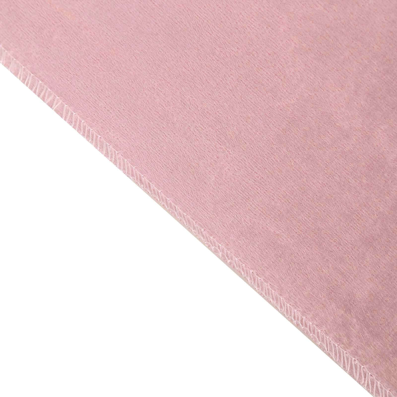 Premium Velvet 90x132 Rectangle Tablecloth Blush - Reusable Soft & Seamless Table Cover