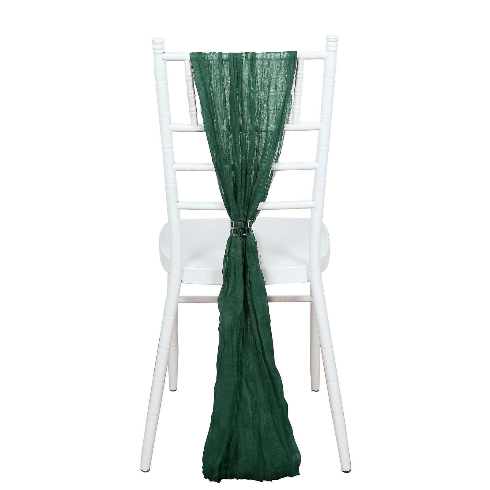 5 Pack Cheesecloth Gauze 16x88 Chair Sashes Hunter Emerald Green - Boho Chair Decorations