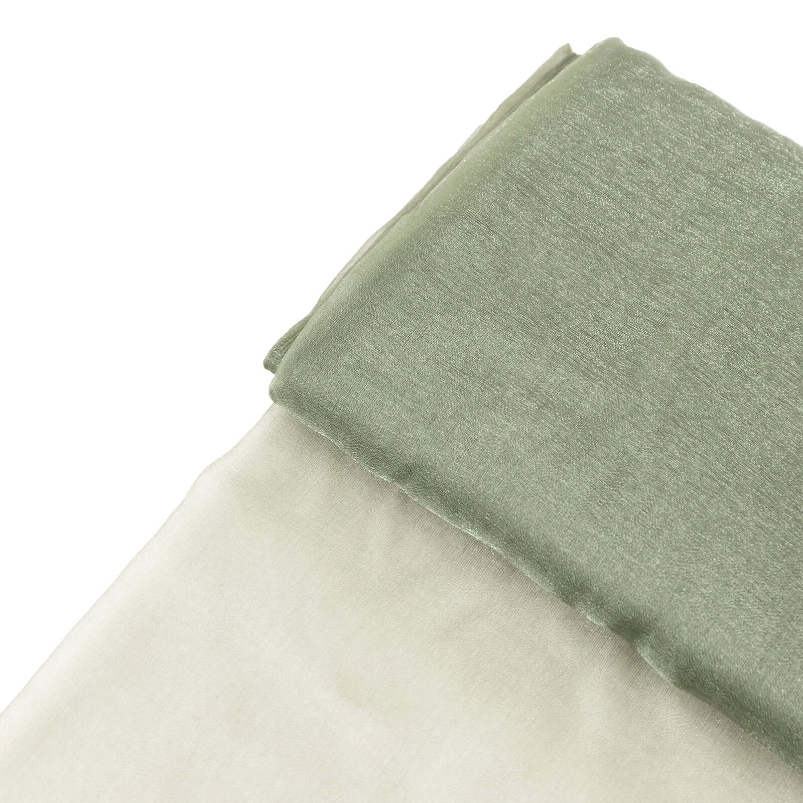 54x10yd Dusty Sage Green Solid Sheer Chiffon Fabric Bolt, DIY Voile Drapery Fabric