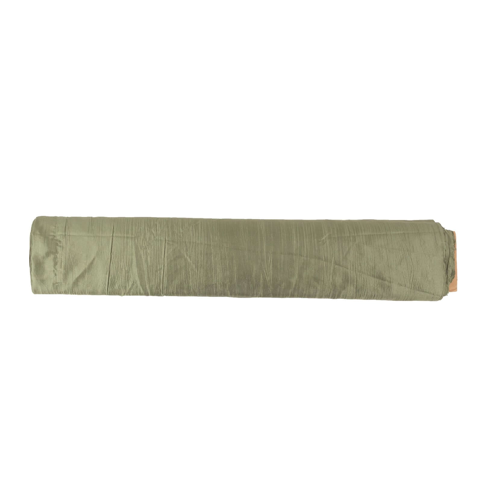 54x10 Yards Dusty Sage Green Accordion Crinkle Taffeta Fabric Bolt