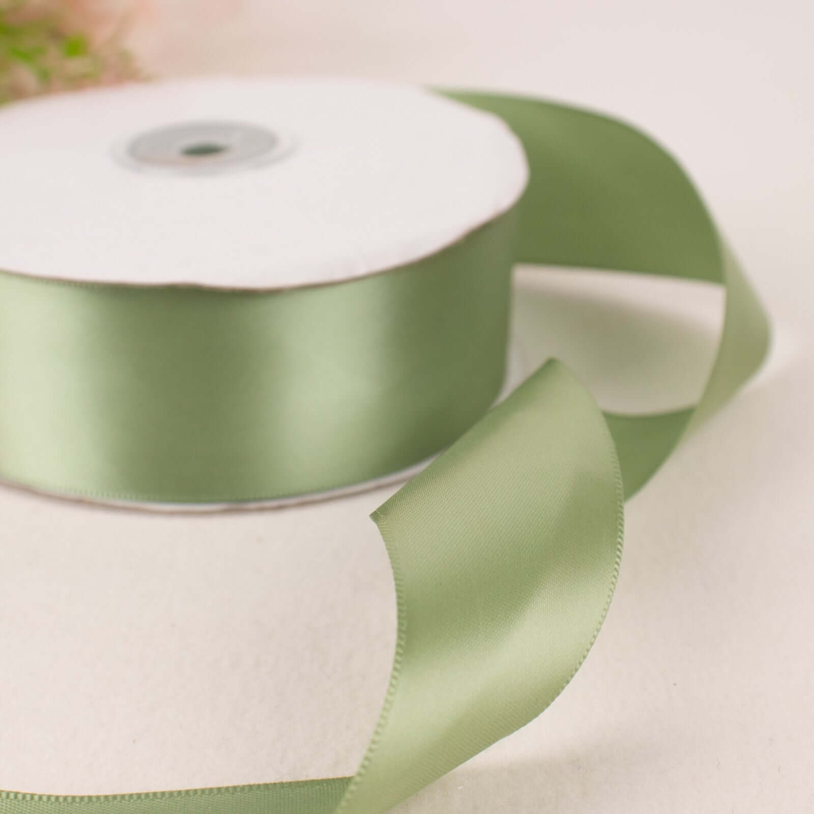 50 Yards 1.5 Sage Green Single Face Decorative Satin Ribbon