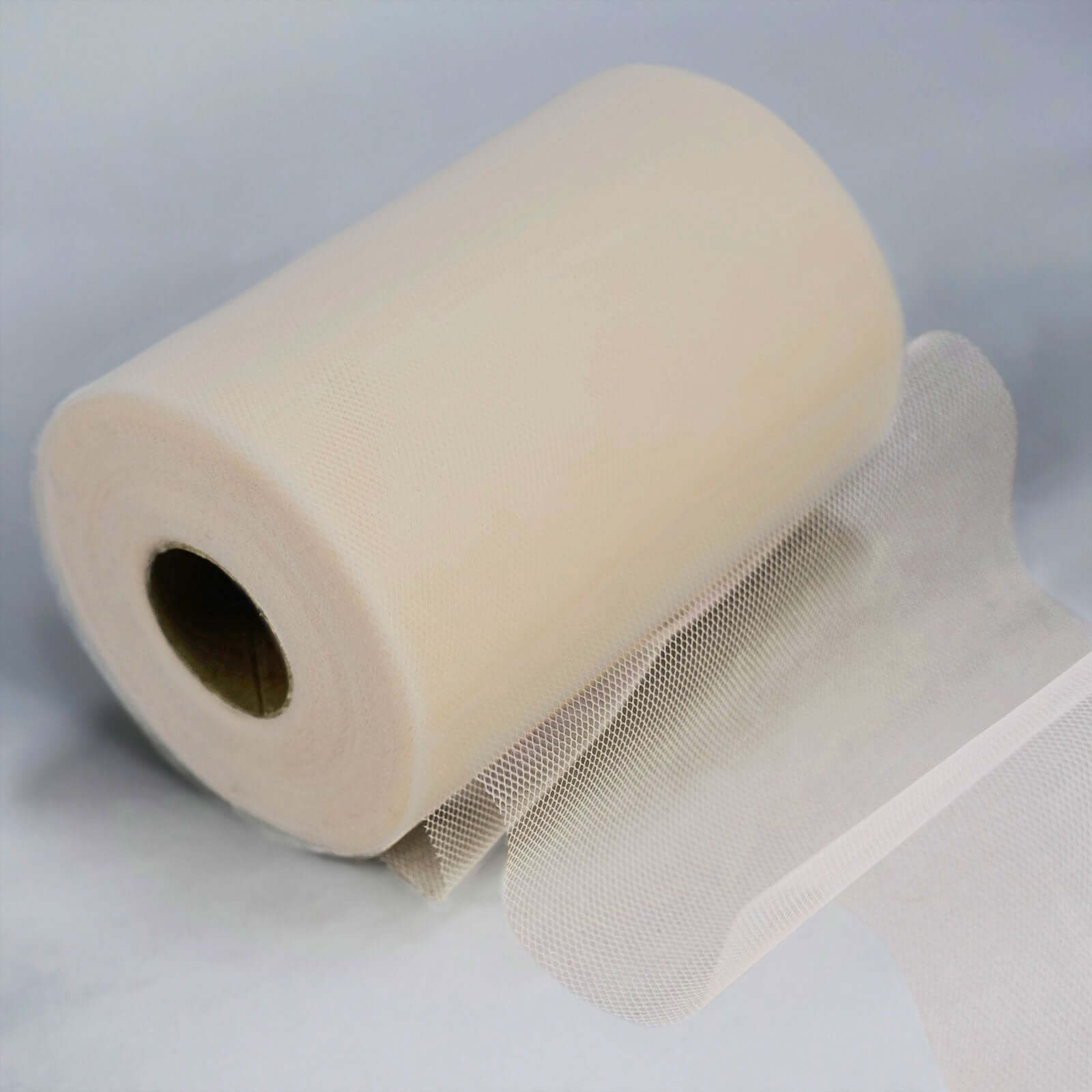 6x100 Yards Beige Tulle Fabric Bolt, Sheer Fabric Spool Roll For Crafts