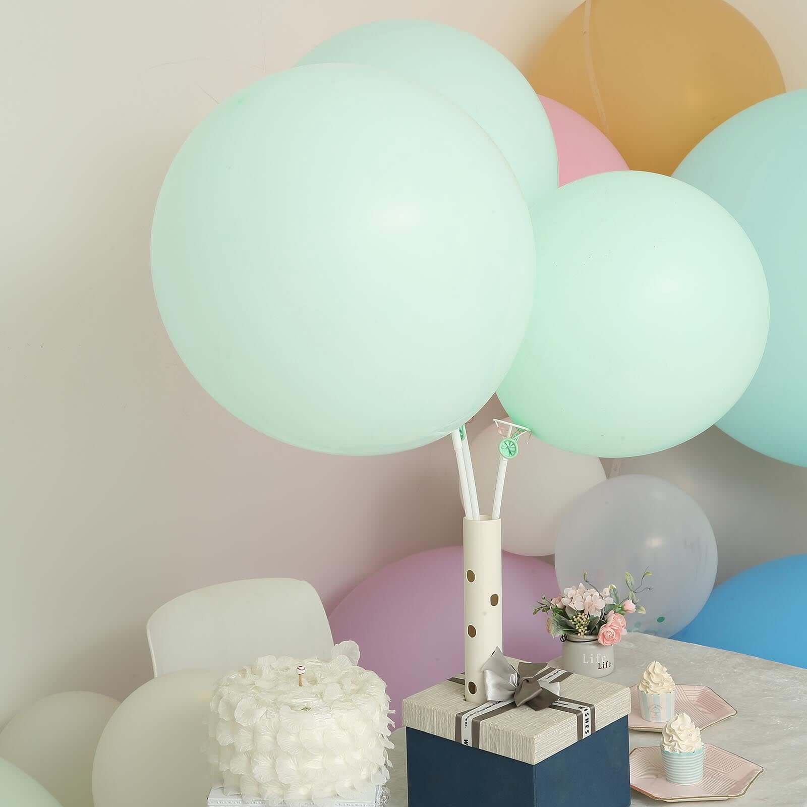 10 Pack 18 Matte Pastel Seafoam Helium or Air Latex Party Balloons