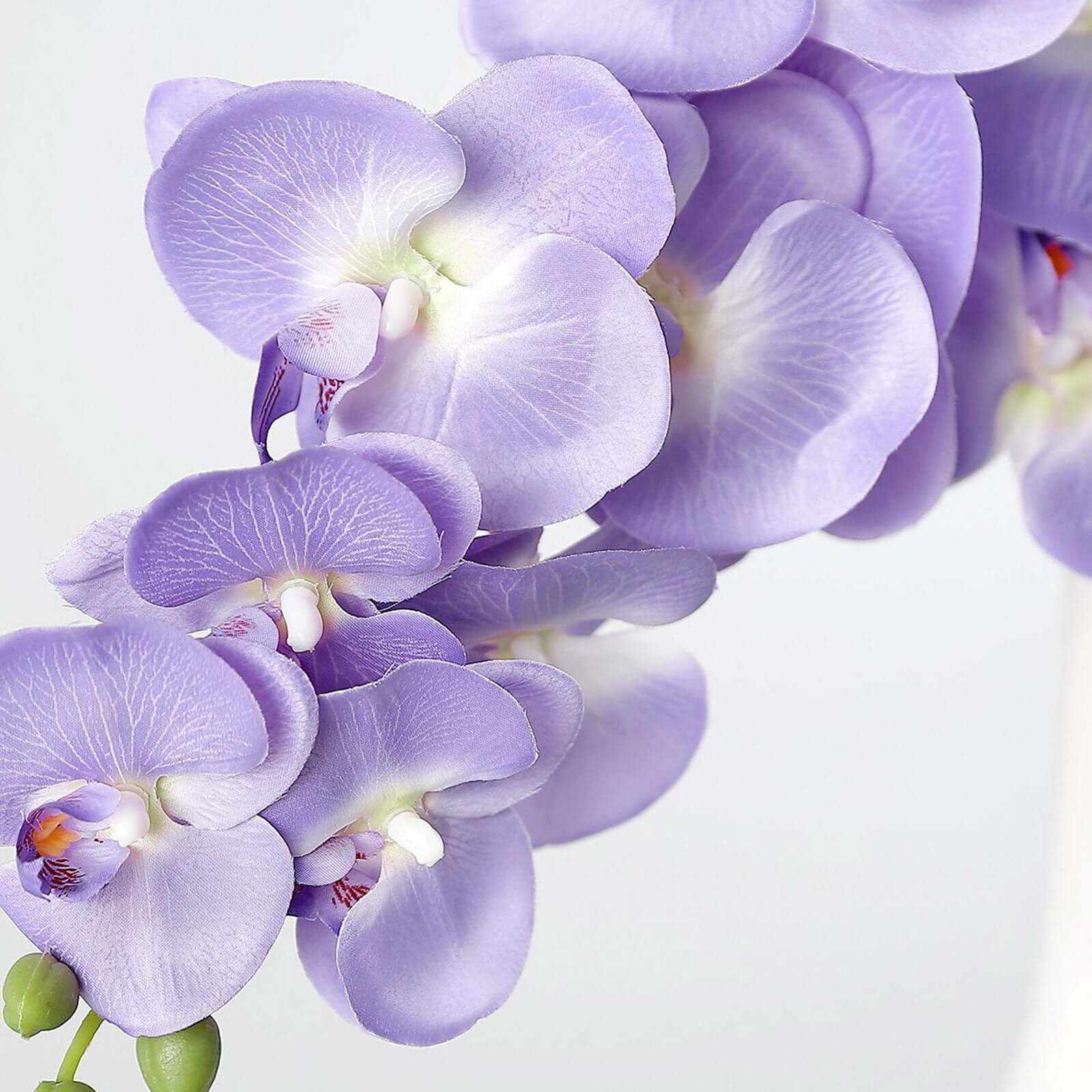 2 Stems 40 Tall Lavender Lilac Artificial Silk Orchid Flower Bouquets