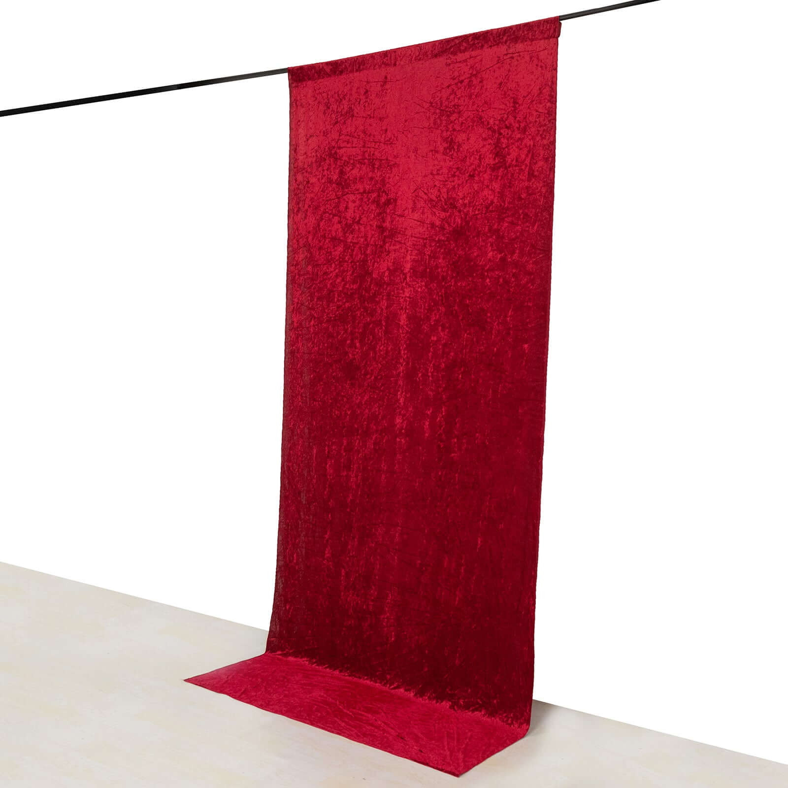 5ftx12ft Red Premium Smooth Velvet Event Curtain Drapes, Privacy Backdrop Event Panel with Rod Pocket