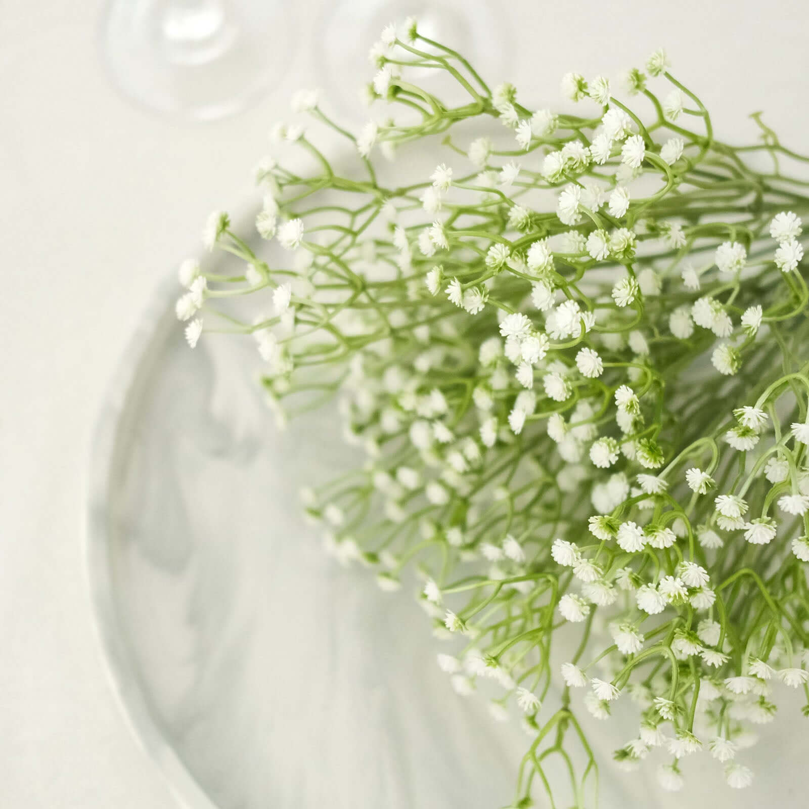 3 Bushes White 14 Artificial Baby’s Breath Gypsophila Flower Arrangements, Real Touch Indoor Faux Floral Bouquets