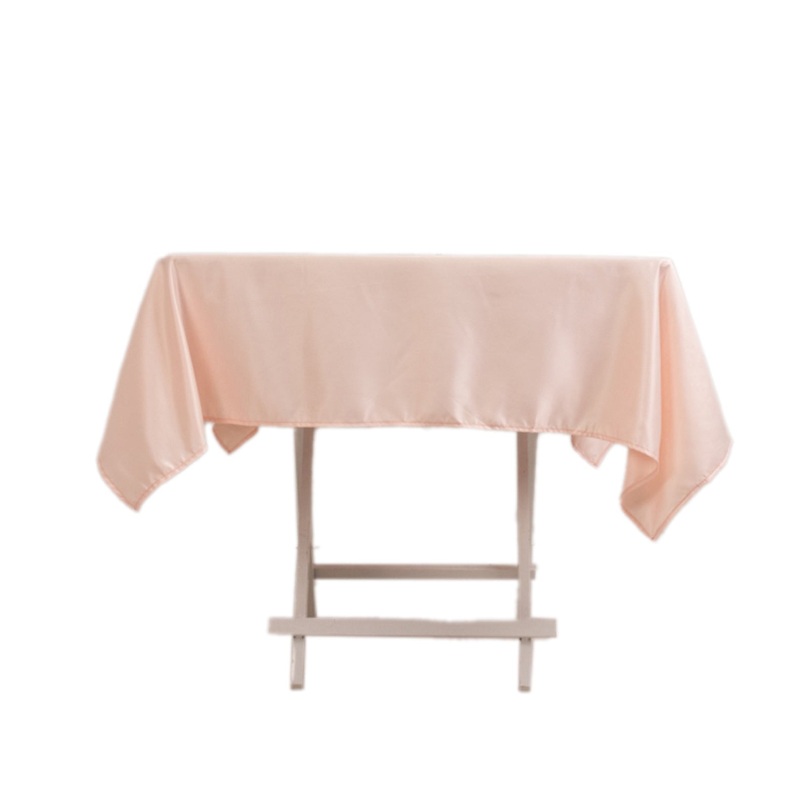 Lamour Satin 54x54 Square Tablecloth Blush - Durable & Silk-Like Table Cover