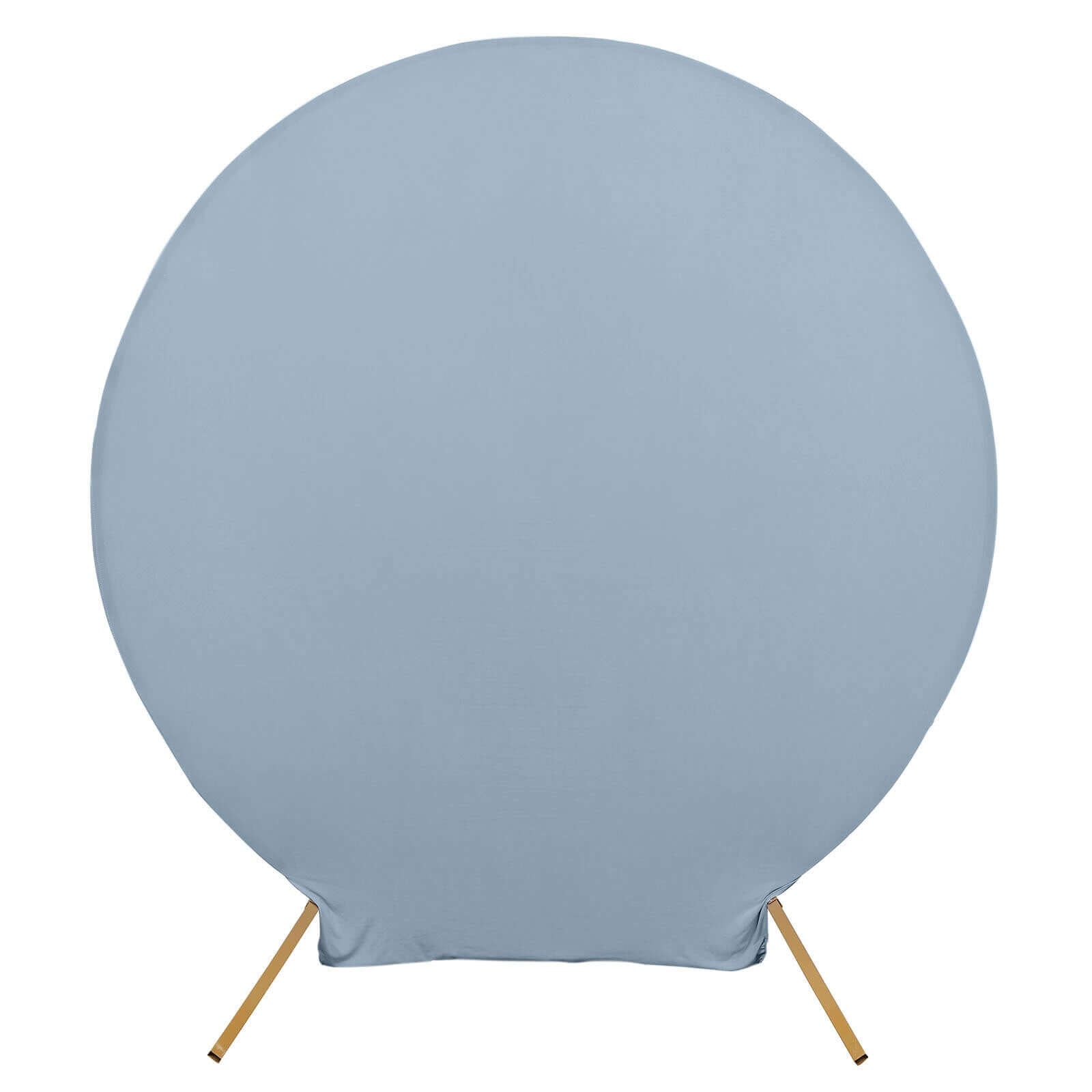 7.5ft Matte Dusty Blue Round Spandex Fit Party Backdrop Stand Cover