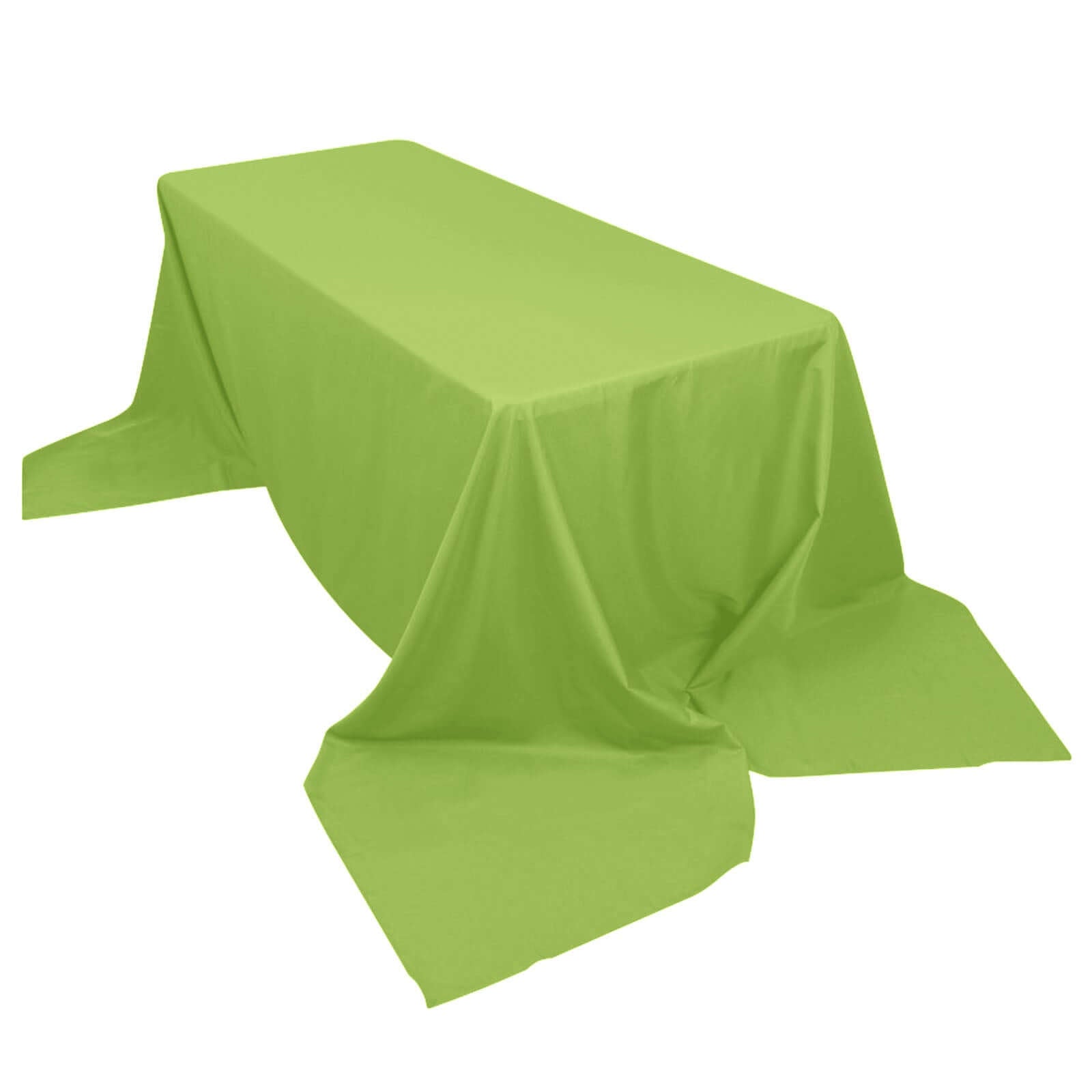 Polyester 90x156 Rectangle Tablecloth Apple Green - Seamless Wrinkle-Resistant Table Cover