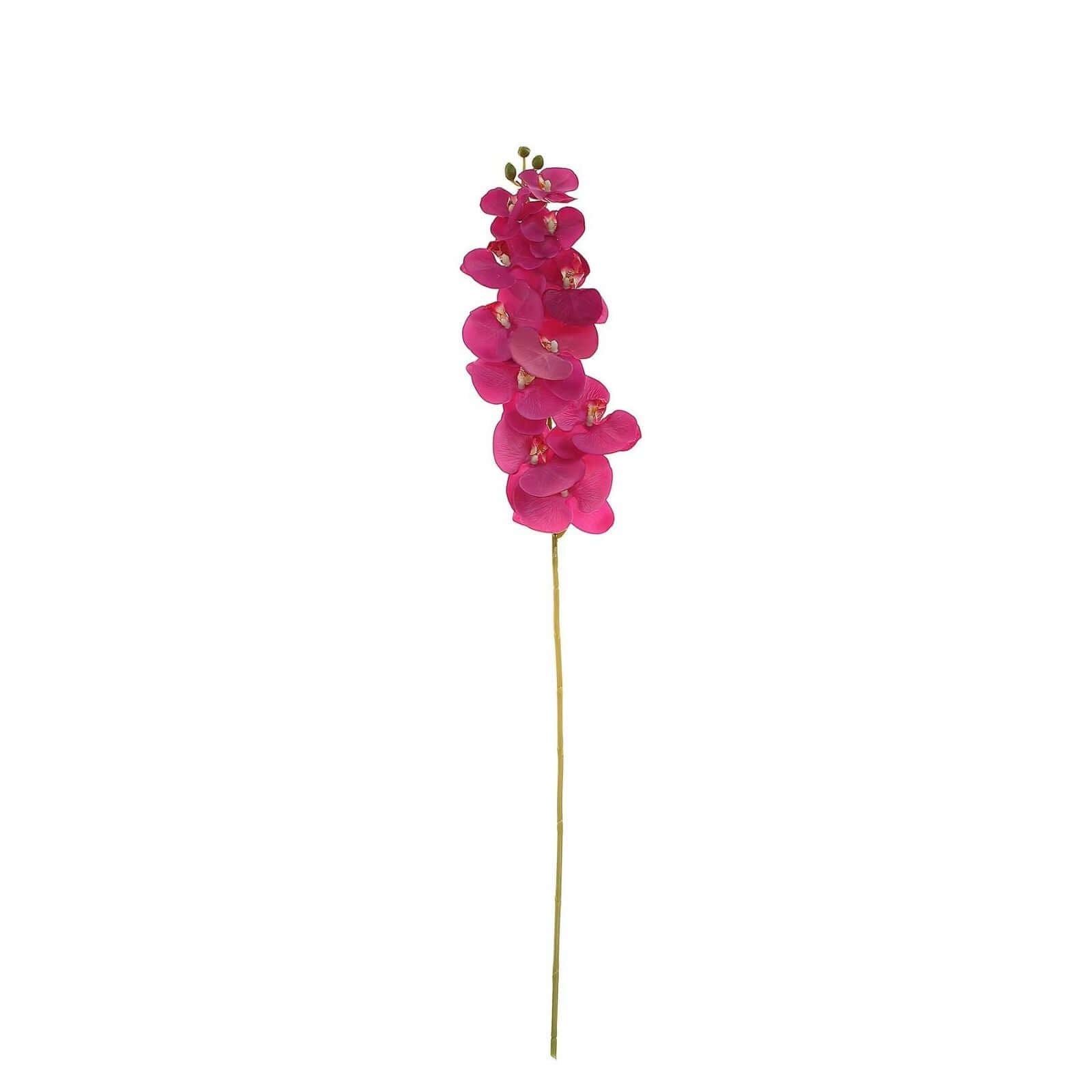 2 Stems 40 Tall Fuchsia Artificial Silk Orchid Flower Bouquets