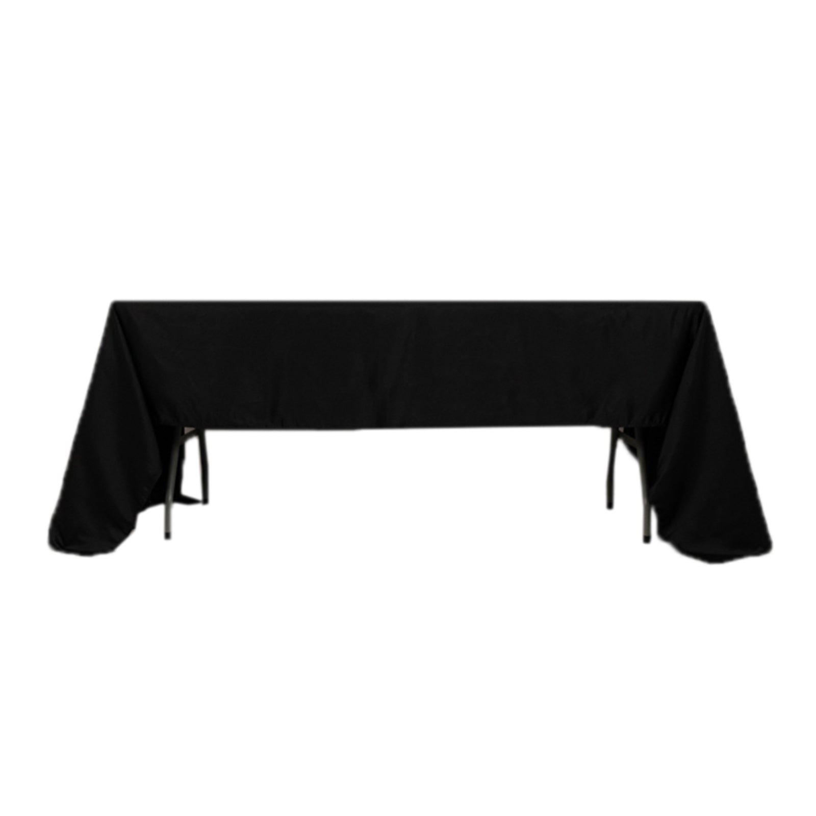 Lamour Satin 60x126 Rectangle Tablecloth Black - Soft & Silk-Like Table Cover for Upscale Dining