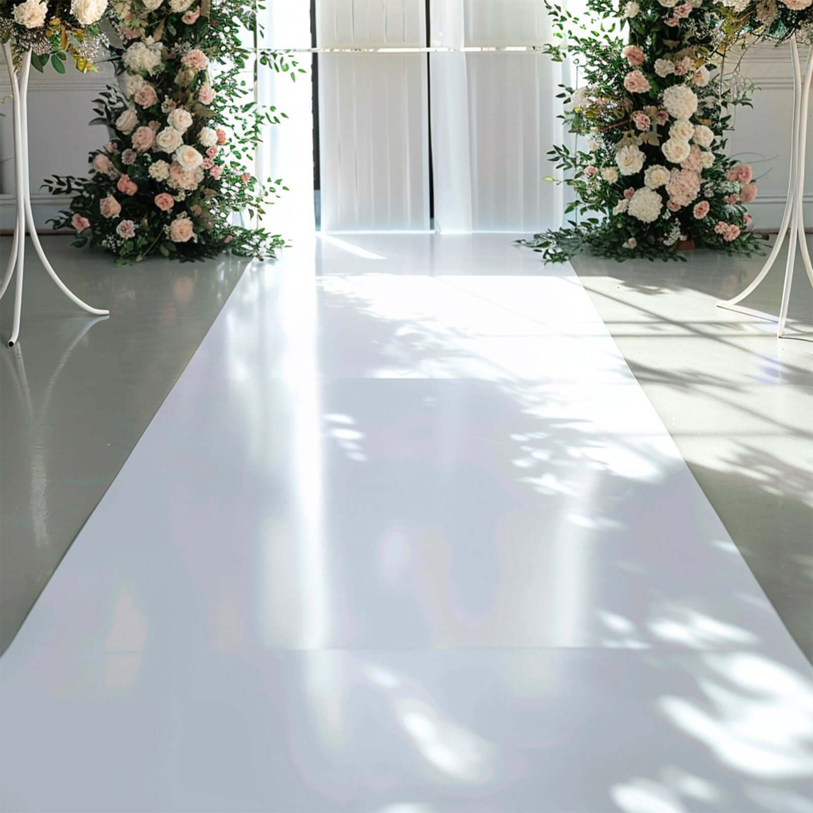 40x100ft White PVC Aisle Runner