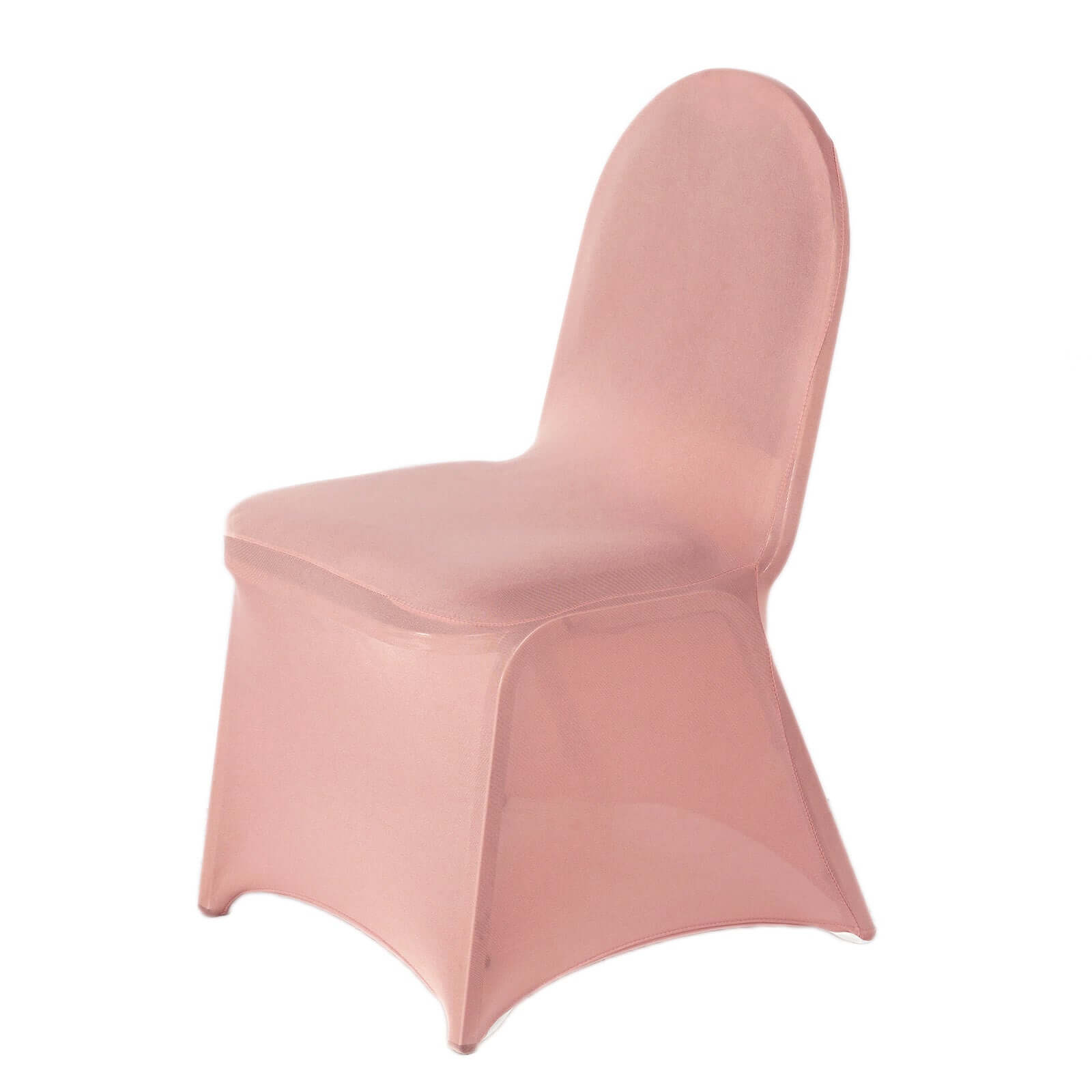 Spandex Chair Cover for Banquet Chairs Dusty Rose - Stretch 160GSM Fabric with Slip-On Slipcover