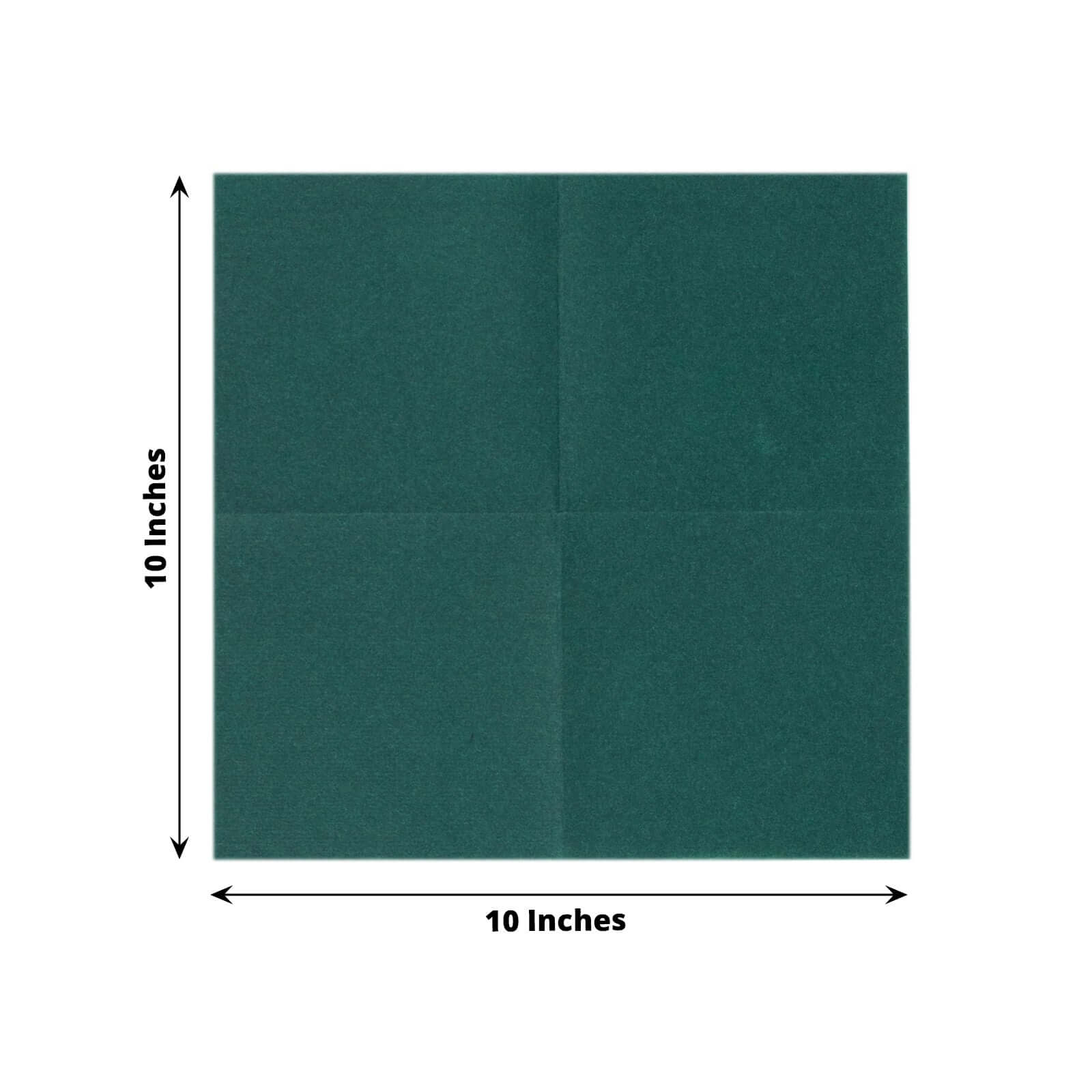 20-Pack Paper Linen-Like Cocktail Napkins Hunter Emerald Green - Disposable 5x5 Airlaid Soft Napkins