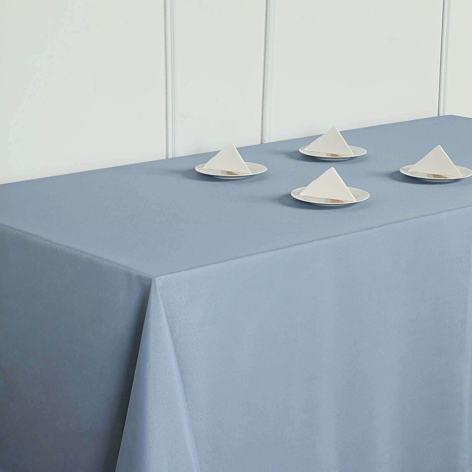 Polyester 90x132 Rectangle Tablecloth Dusty Blue - Seamless Wrinkle-Resistant Table Cover