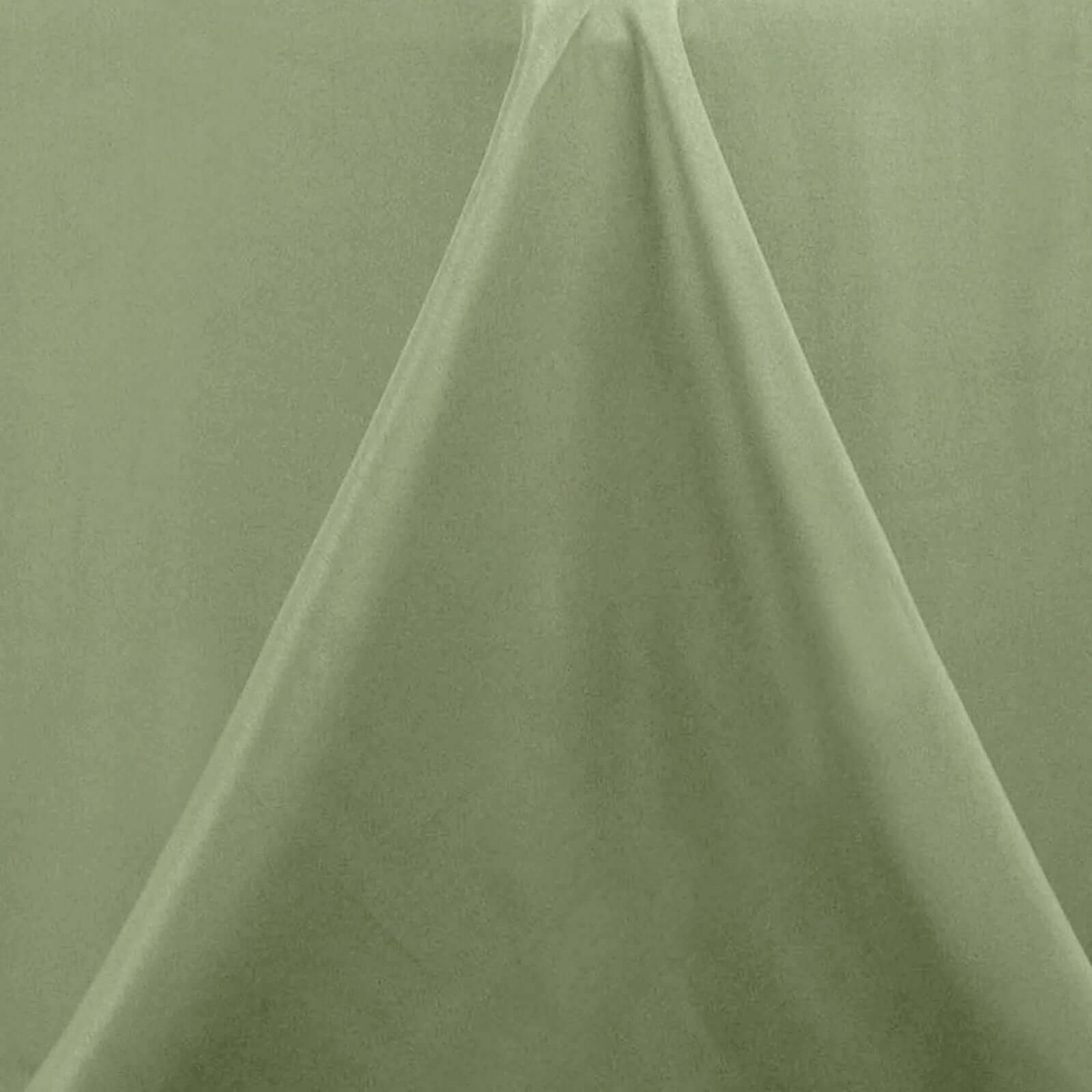 Premium Polyester 120 Round Tablecloth Dusty Sage Green - Seamless 220GSM Wrinkle-Resistant Table Cover