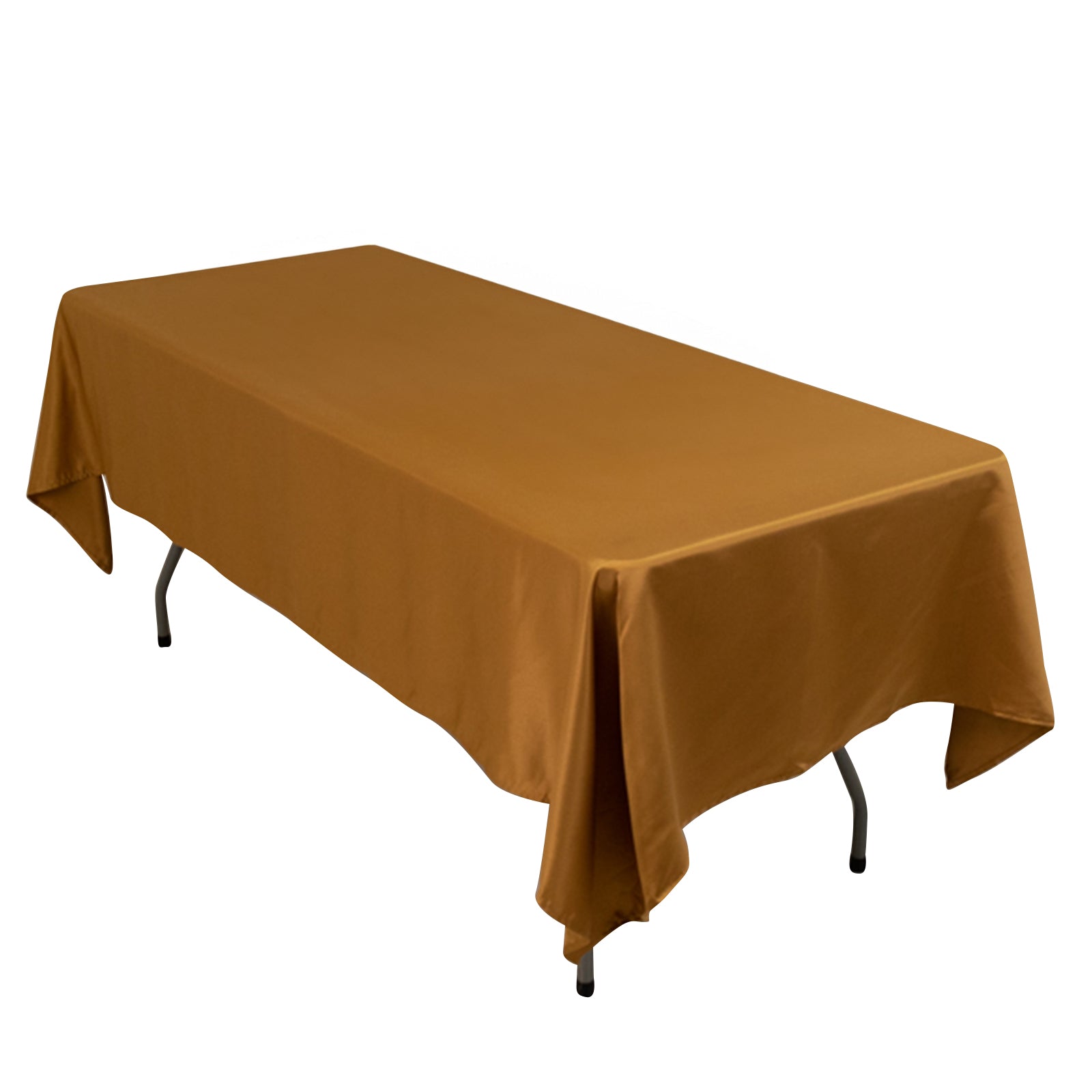 Lamour Satin 60x102 Rectangle Tablecloth Gold - Durable & Silky Soft Feel Table Cover for Weddings & Banquets