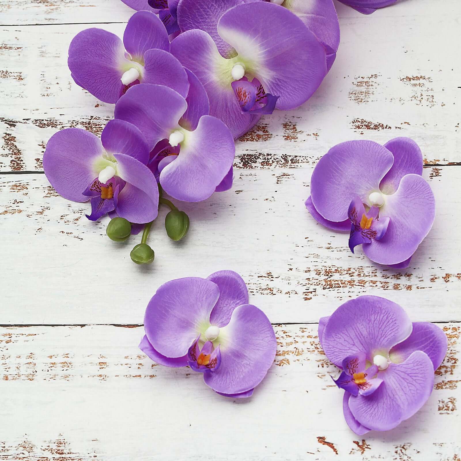 20 Silk Artificial Orchids Flower Heads Lavender Lilac - Versatile Floral Accents for DIY Floral Arrangements Corsages & Event Decor 4