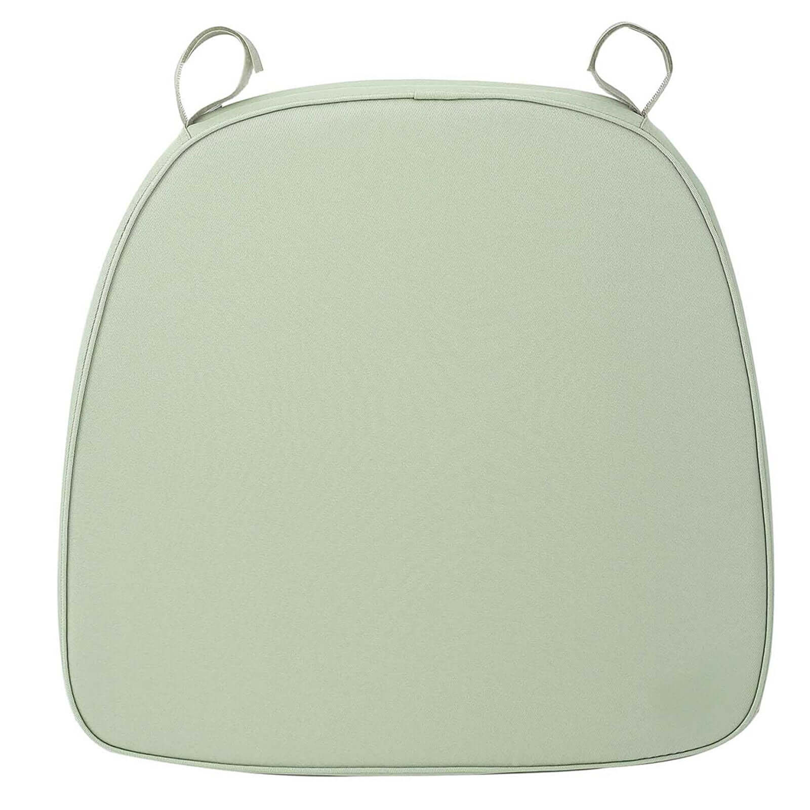 Chiavari Chair Cushion with 1.5 Thick Memory Foam and Ties Sage Green - Stylish Removable Cover for Comfort