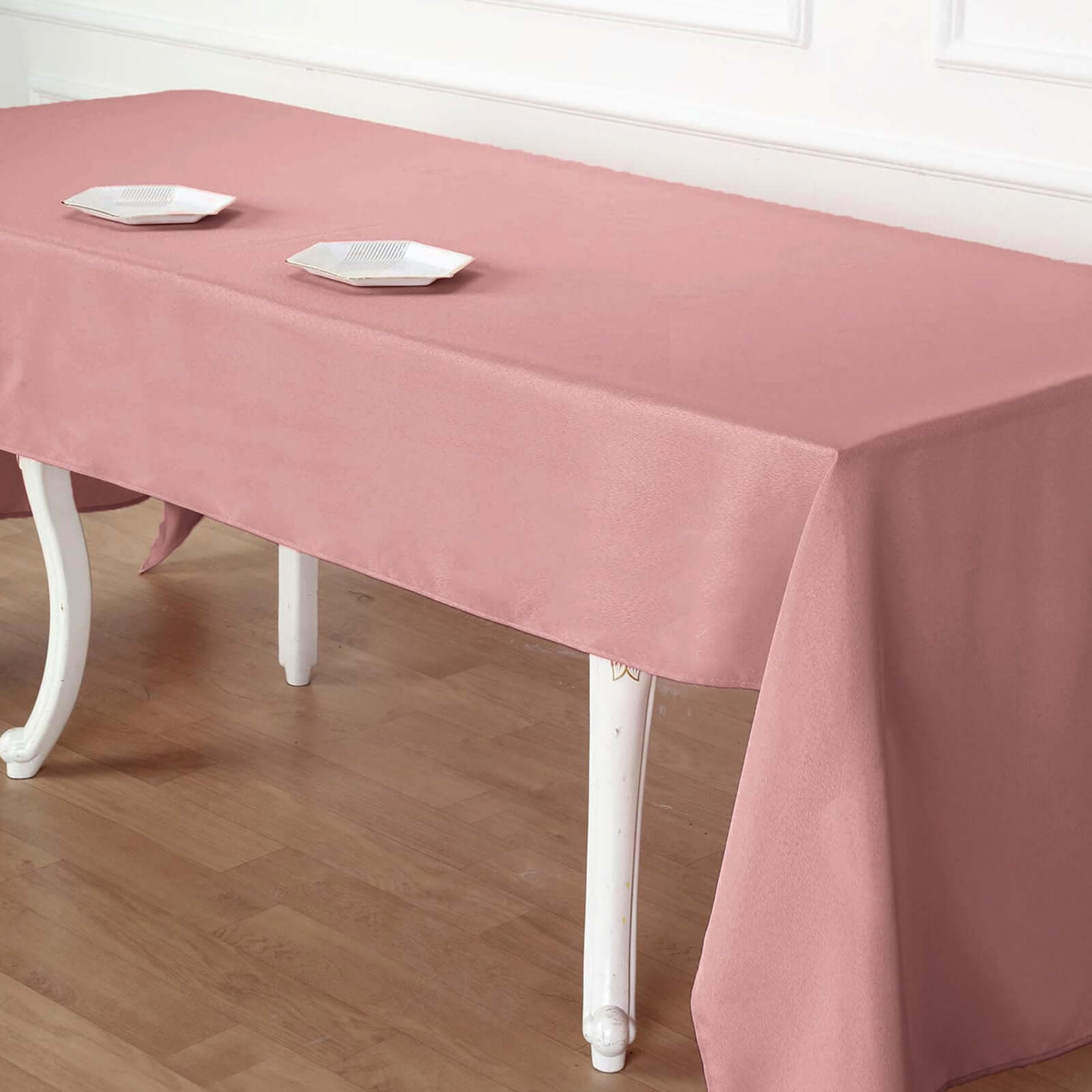 Polyester 60x102 Rectangle Tablecloth Dusty Rose - Durable and Stylish Table Cover
